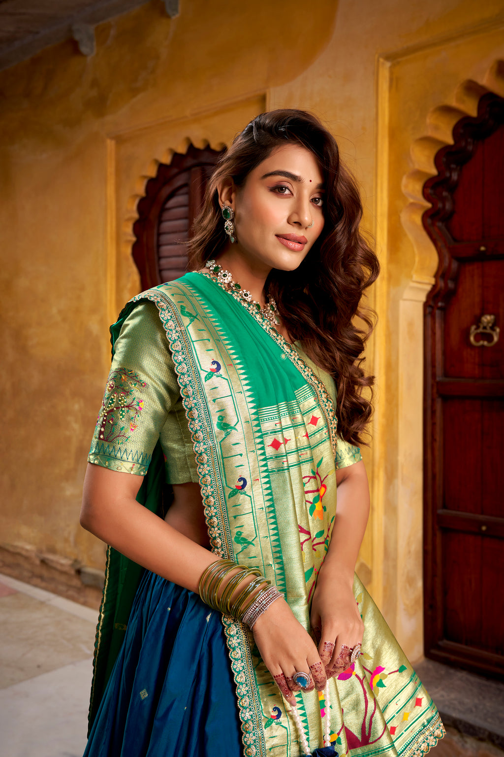 Paithani Zari Weaving Lehenga With Dupatta