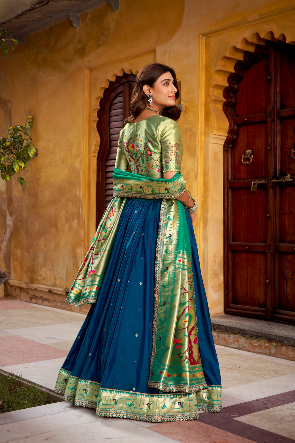 Paithani Zari Weaving Lehenga With Dupatta