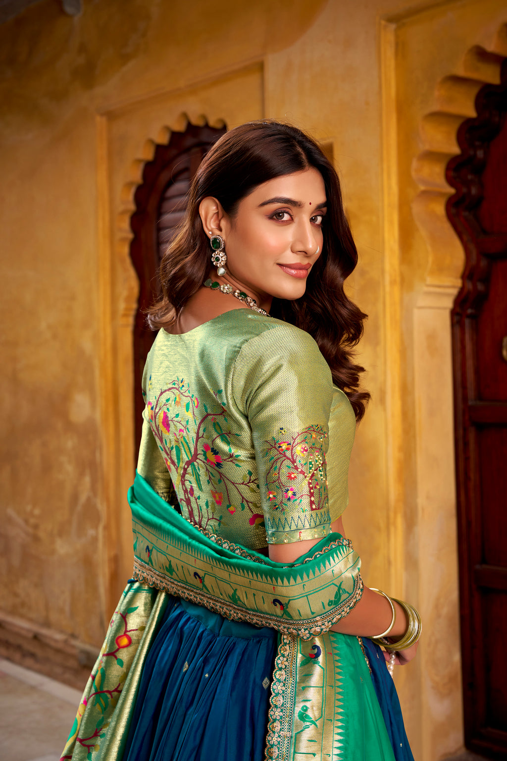 Paithani Zari Weaving Lehenga With Dupatta