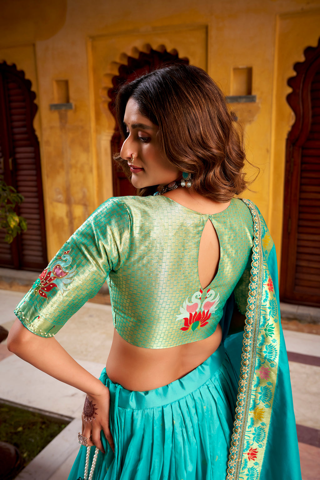 Paithani Zari Weaving Lehenga With Dupatta