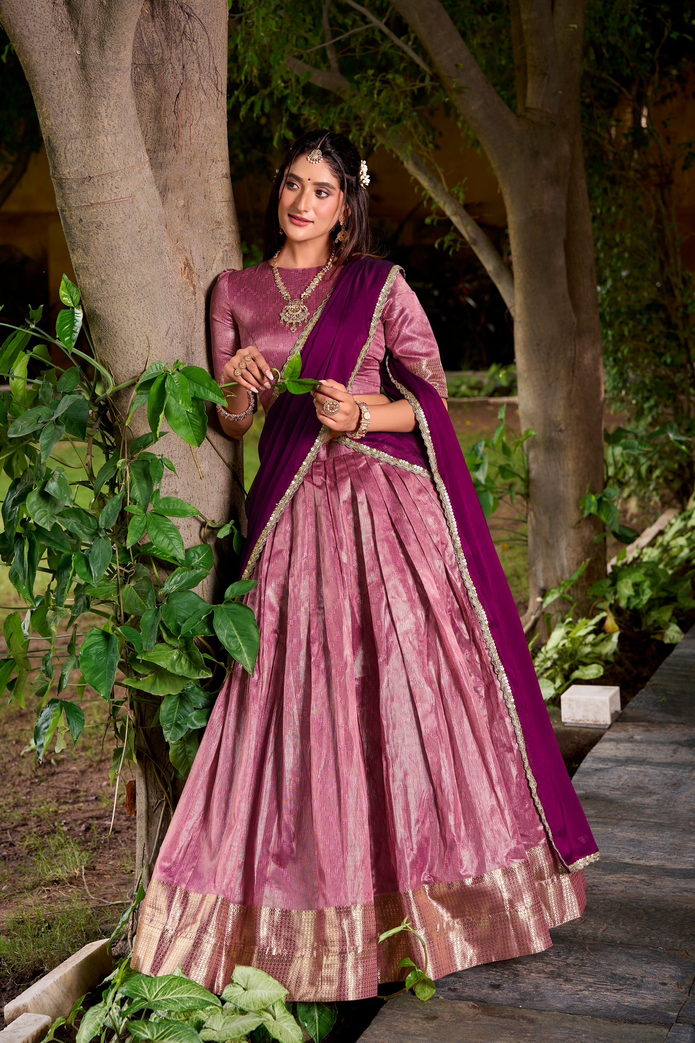 Dupion Silk Lehenga For Women