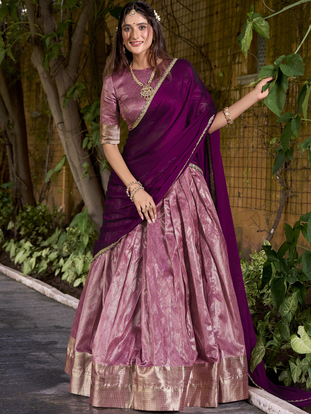 Dupion Silk Lehenga For Women