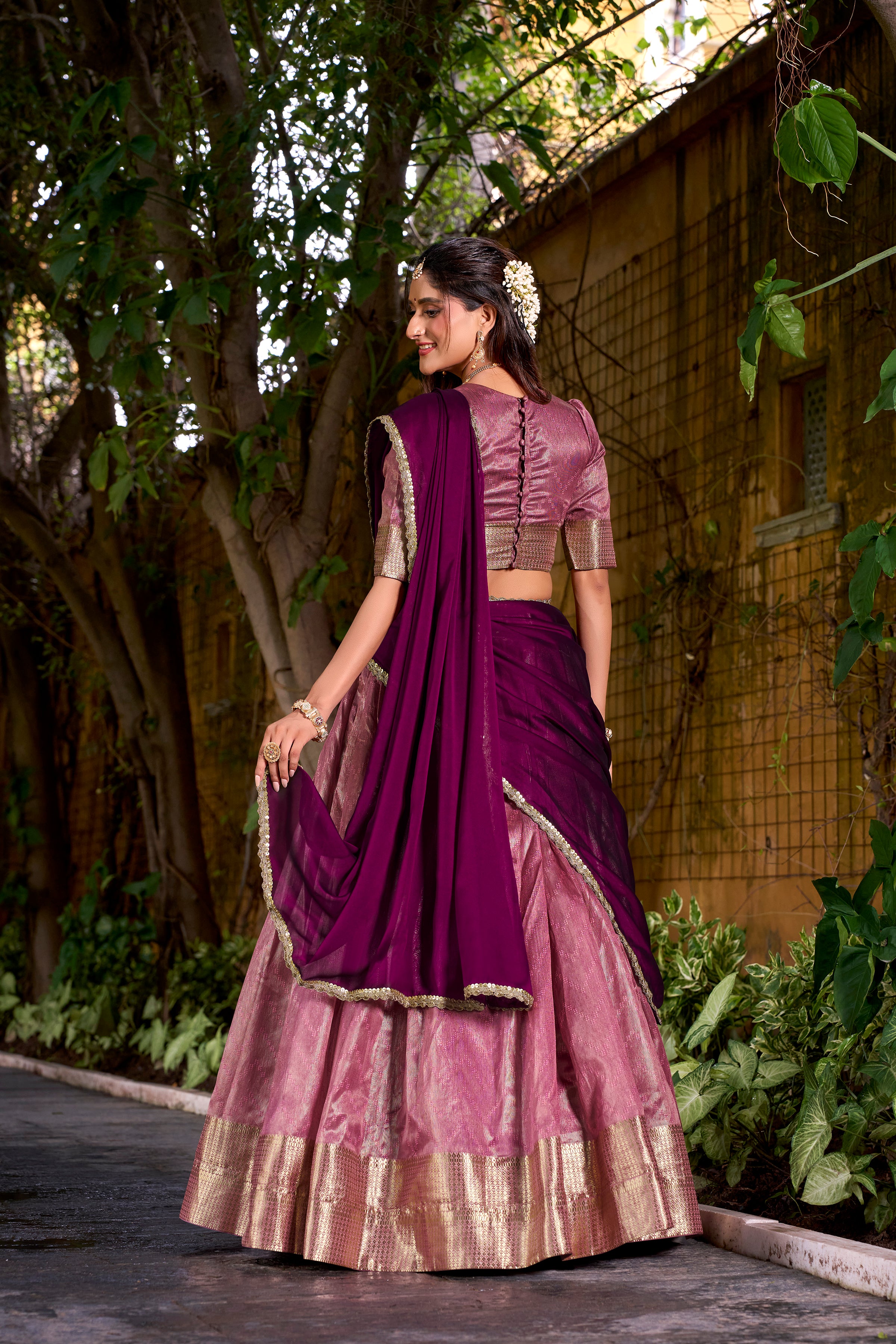 Dupion Silk Lehenga For Women