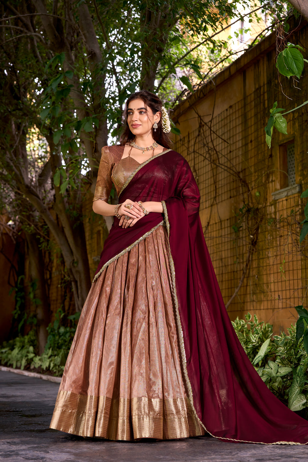Dupion Silk Lehenga For Women