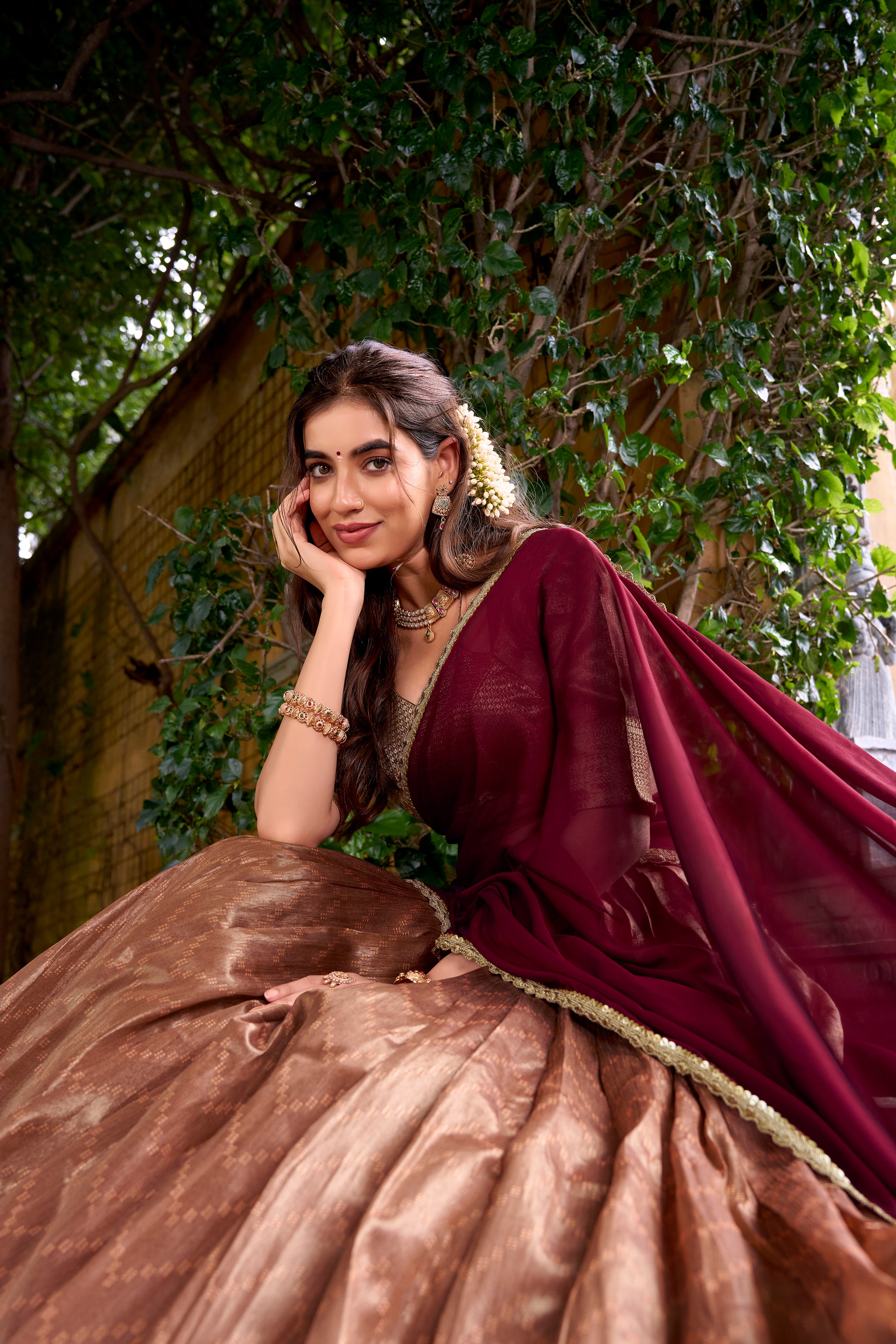 Dupion Silk Lehenga For Women