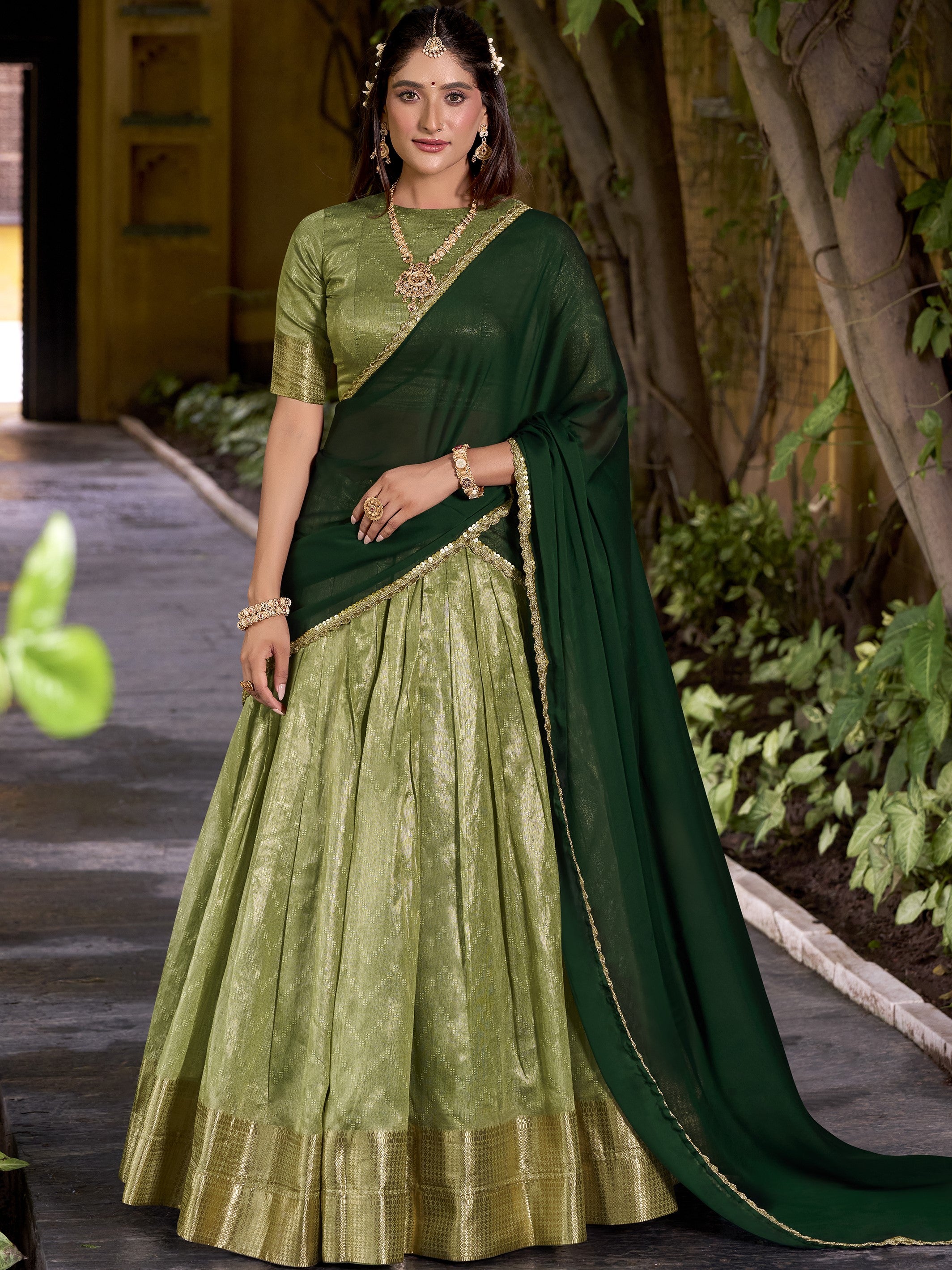 Dupion Silk Lehenga For Women