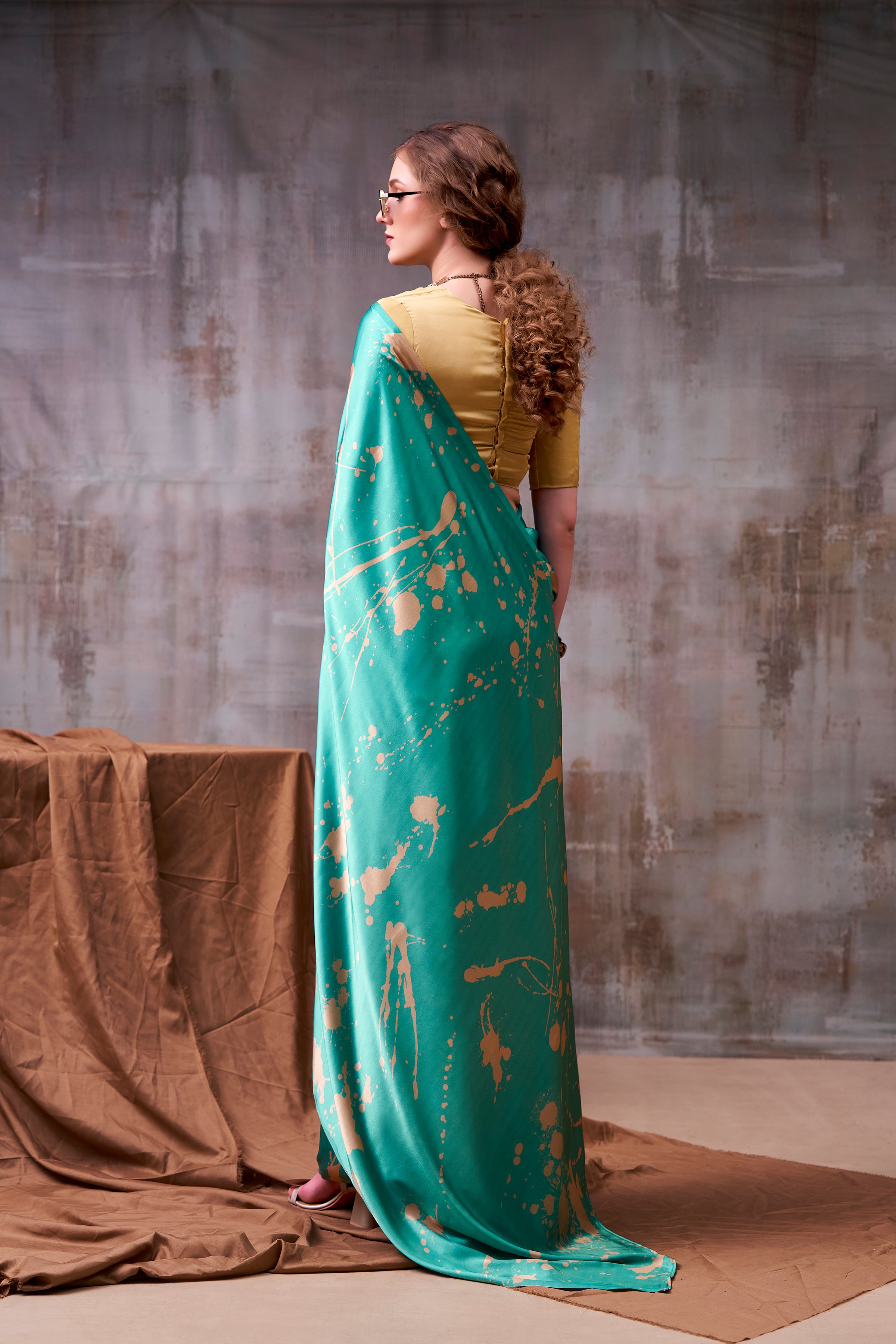 Satin Silk Printed Saree