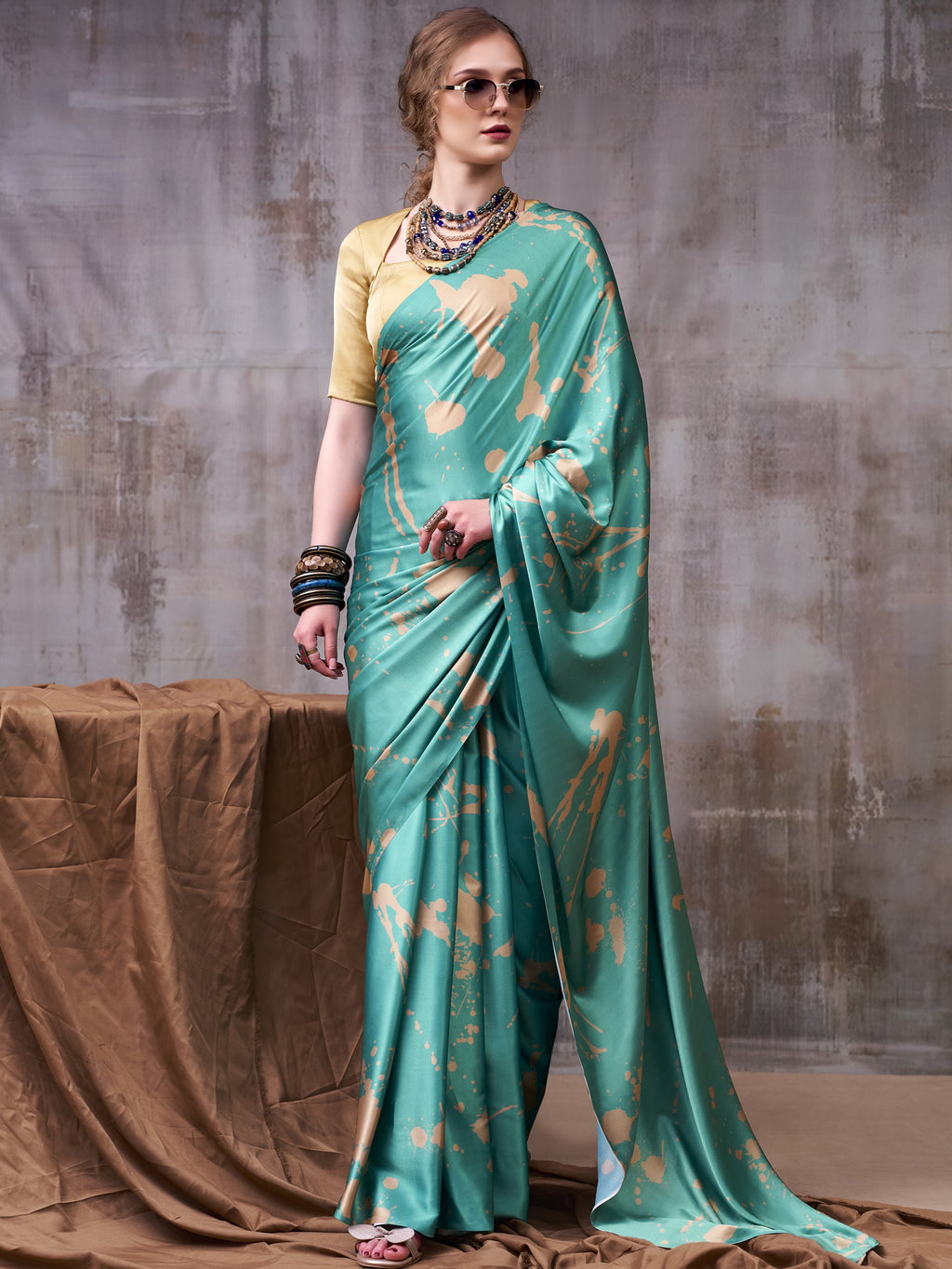 Satin Silk Printed Saree