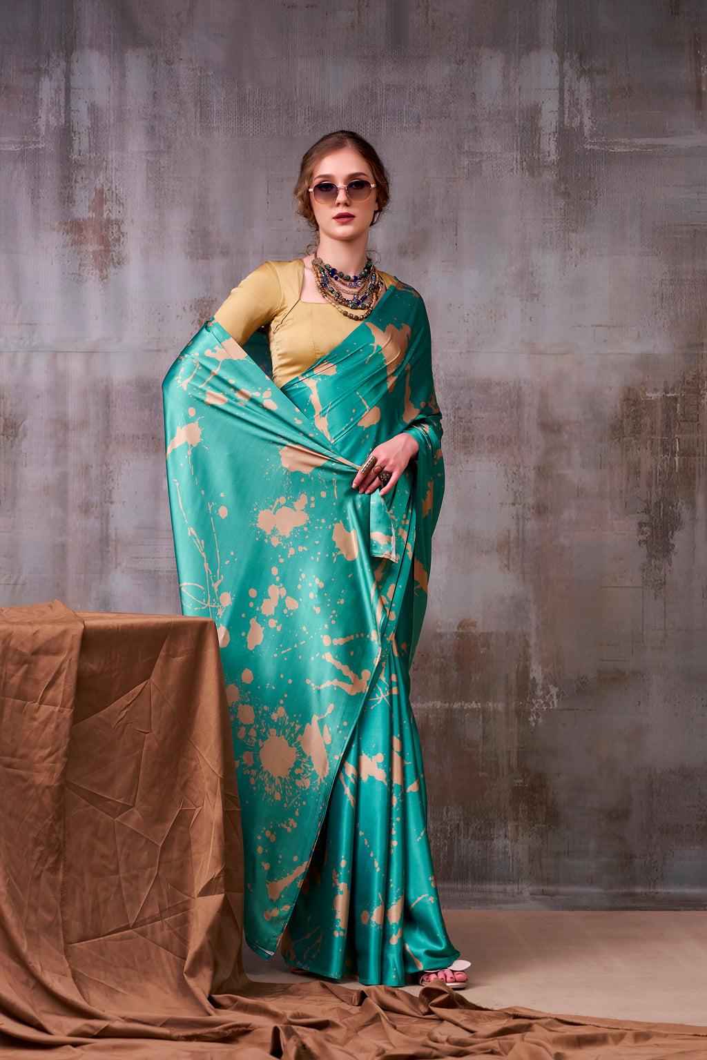 Satin Silk Printed Saree