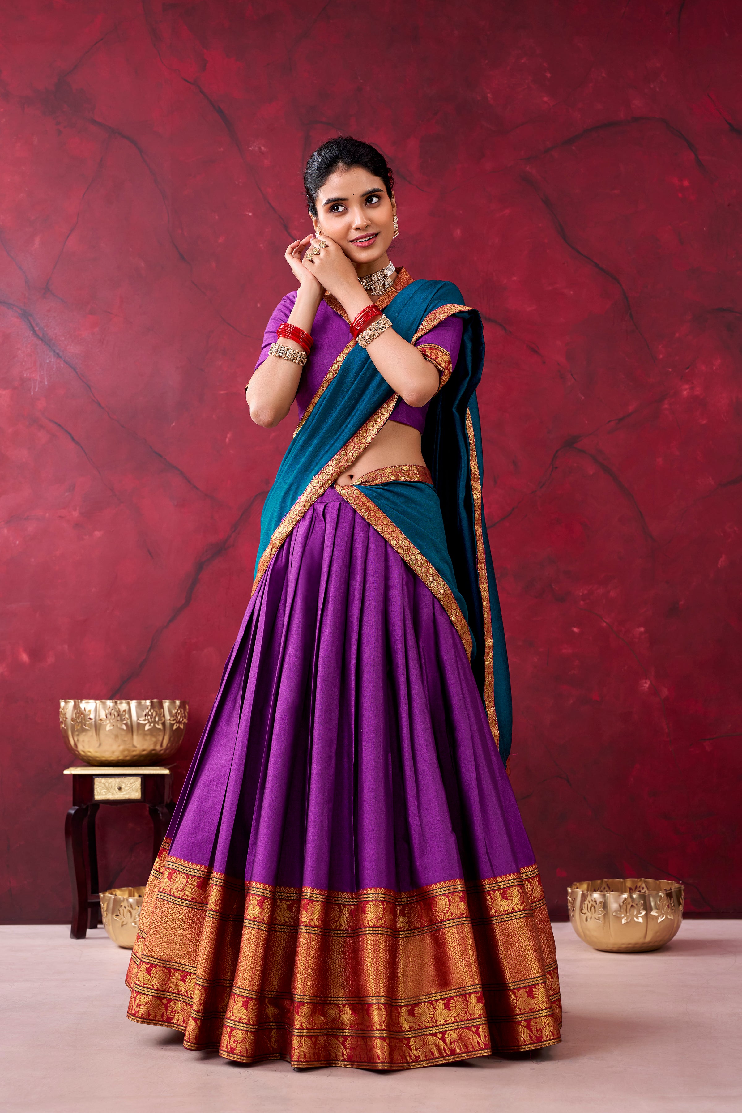 Narayan Pattu Zari Weaving Lehenga With Dupatta