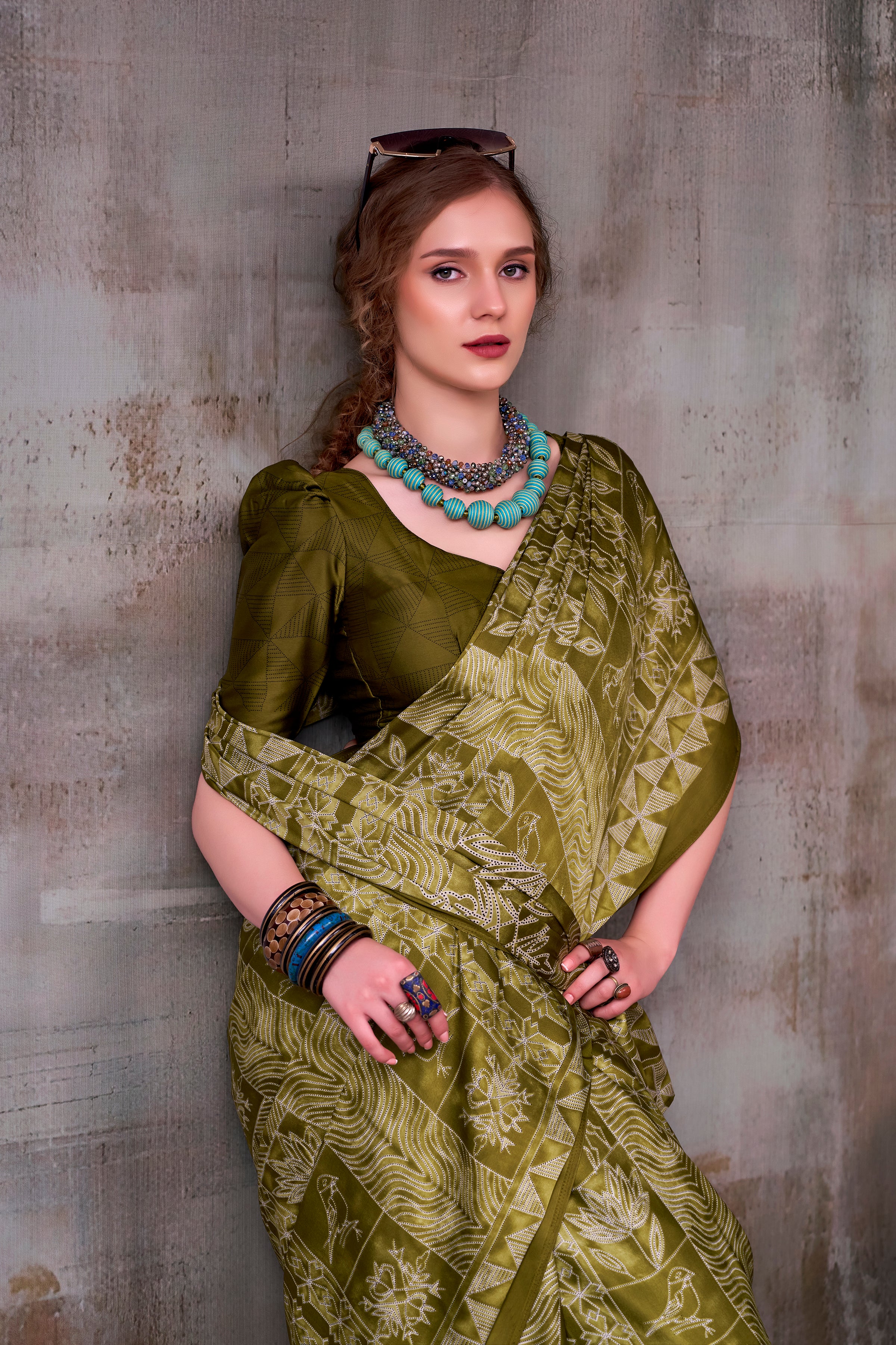 Satin Silk Printed Saree