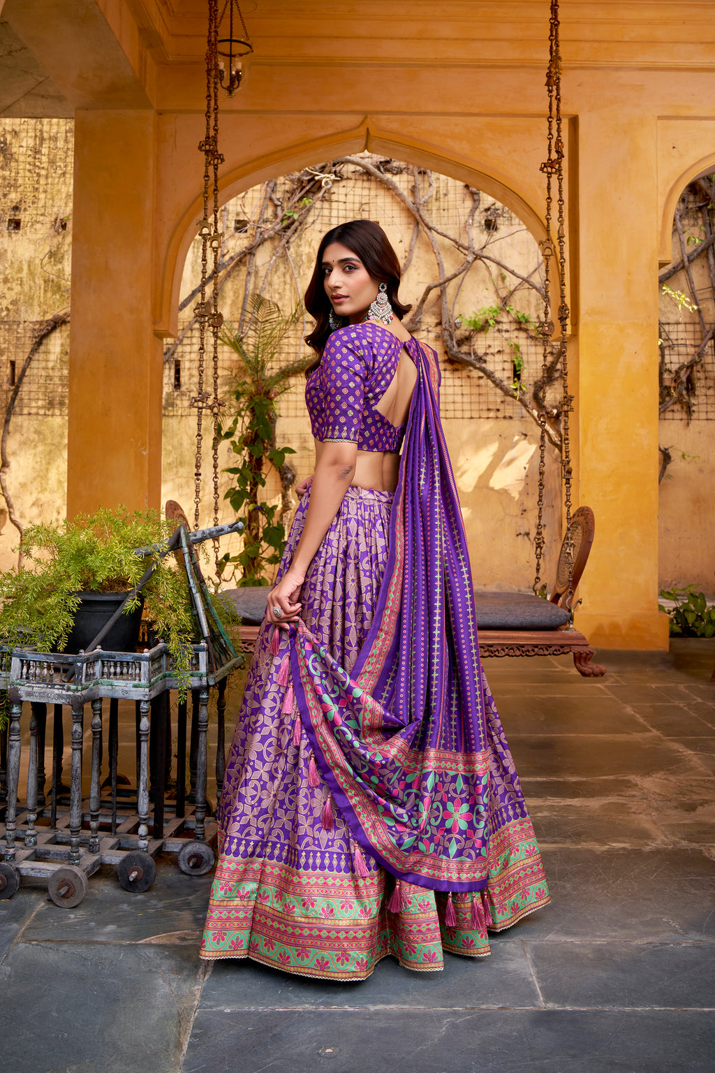 Tussar Silk Sparkle Design Lehenga With Dupatta