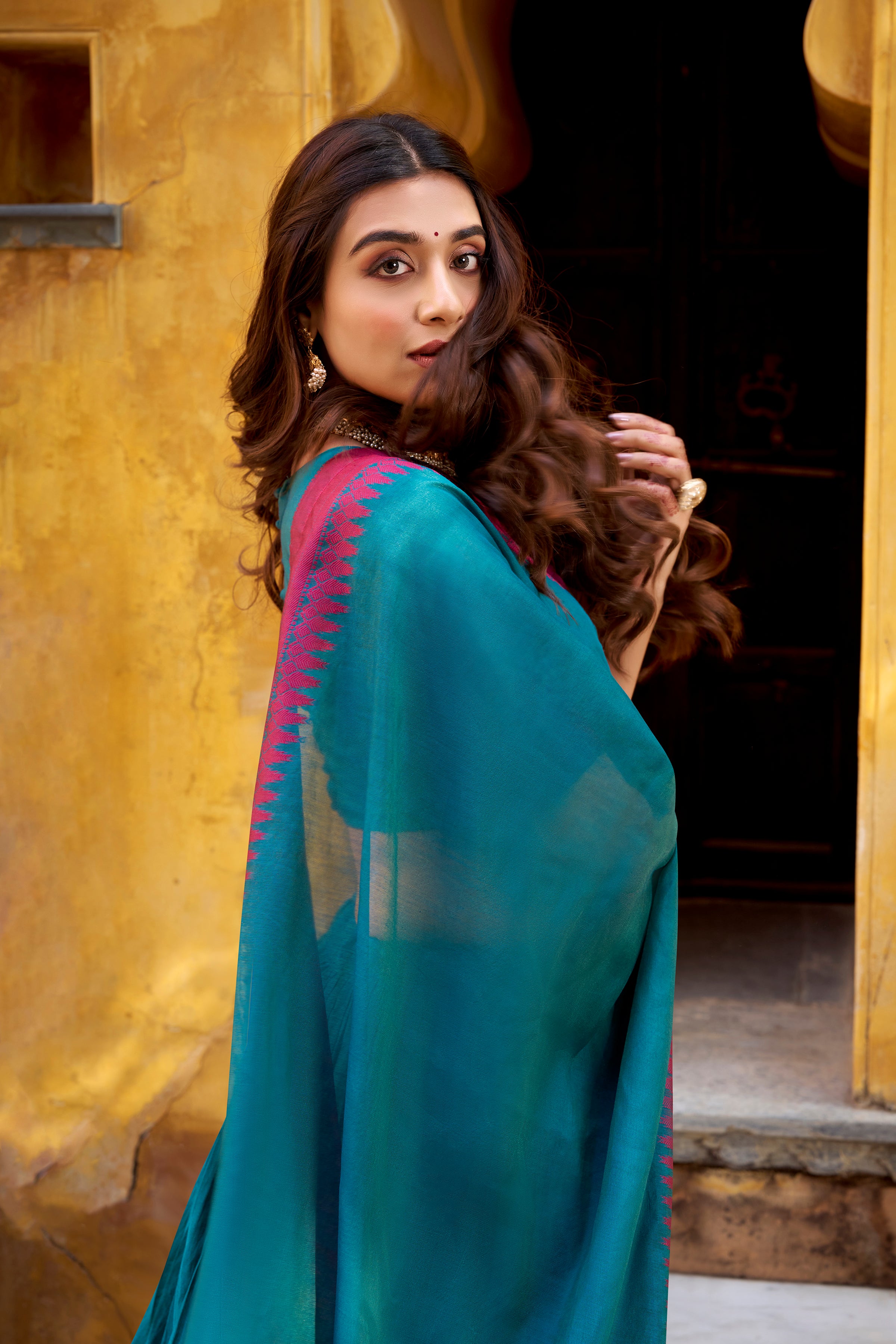 Pure Chanderi Thread Work Lehenga With Dupatta