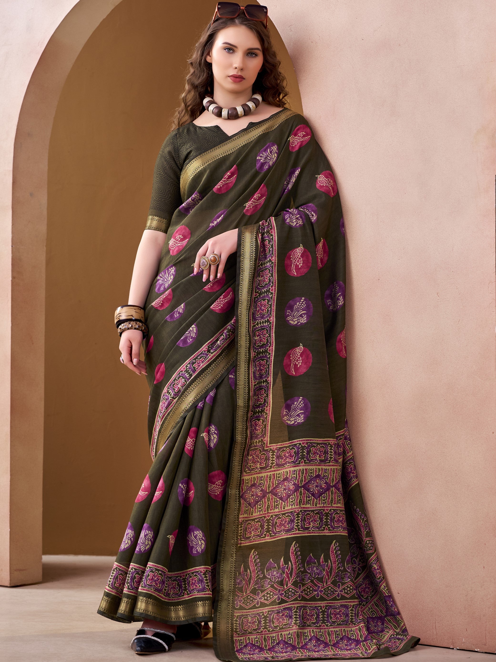 Chanderi Printed Saree