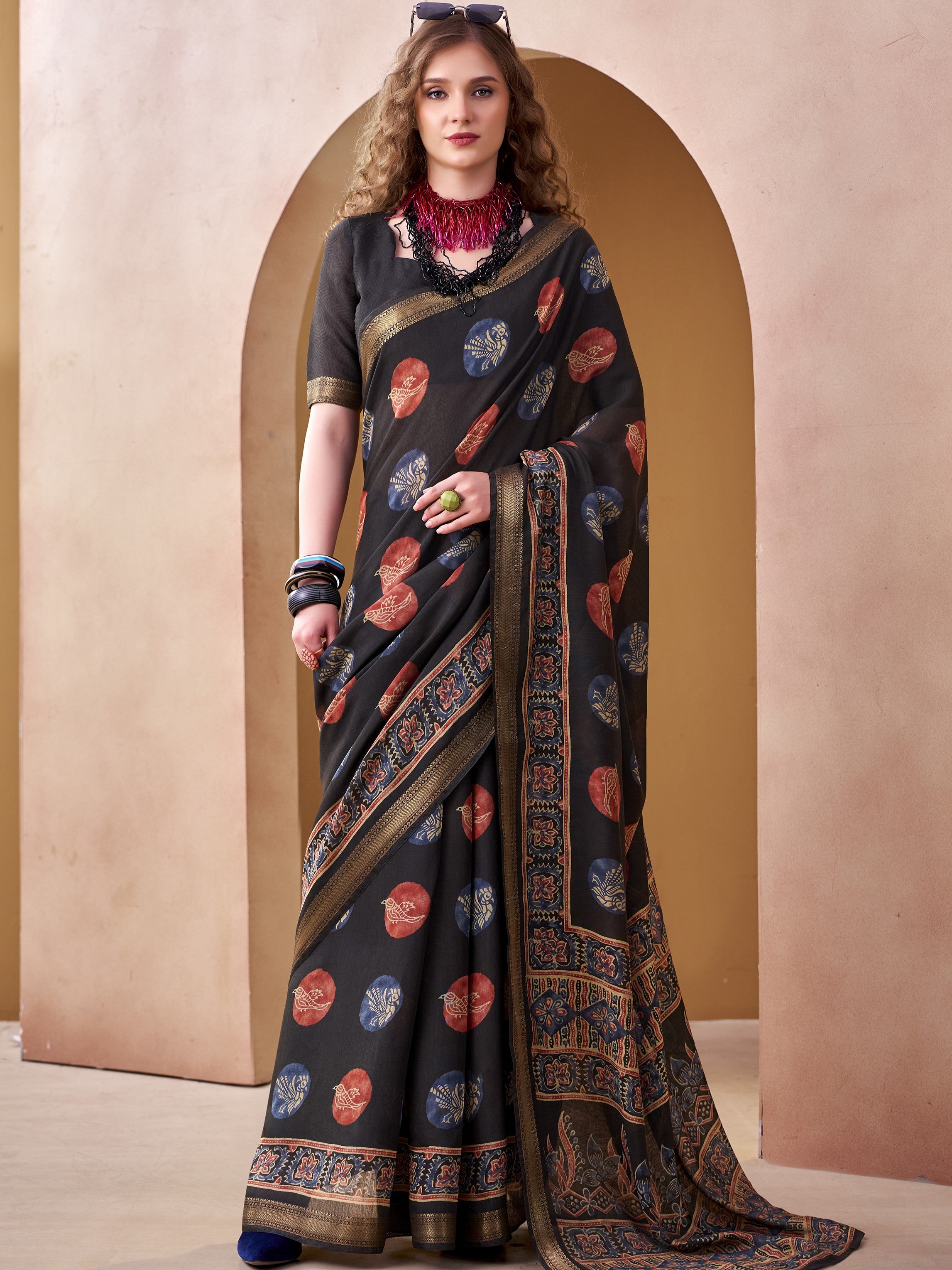 Chanderi Printed Saree