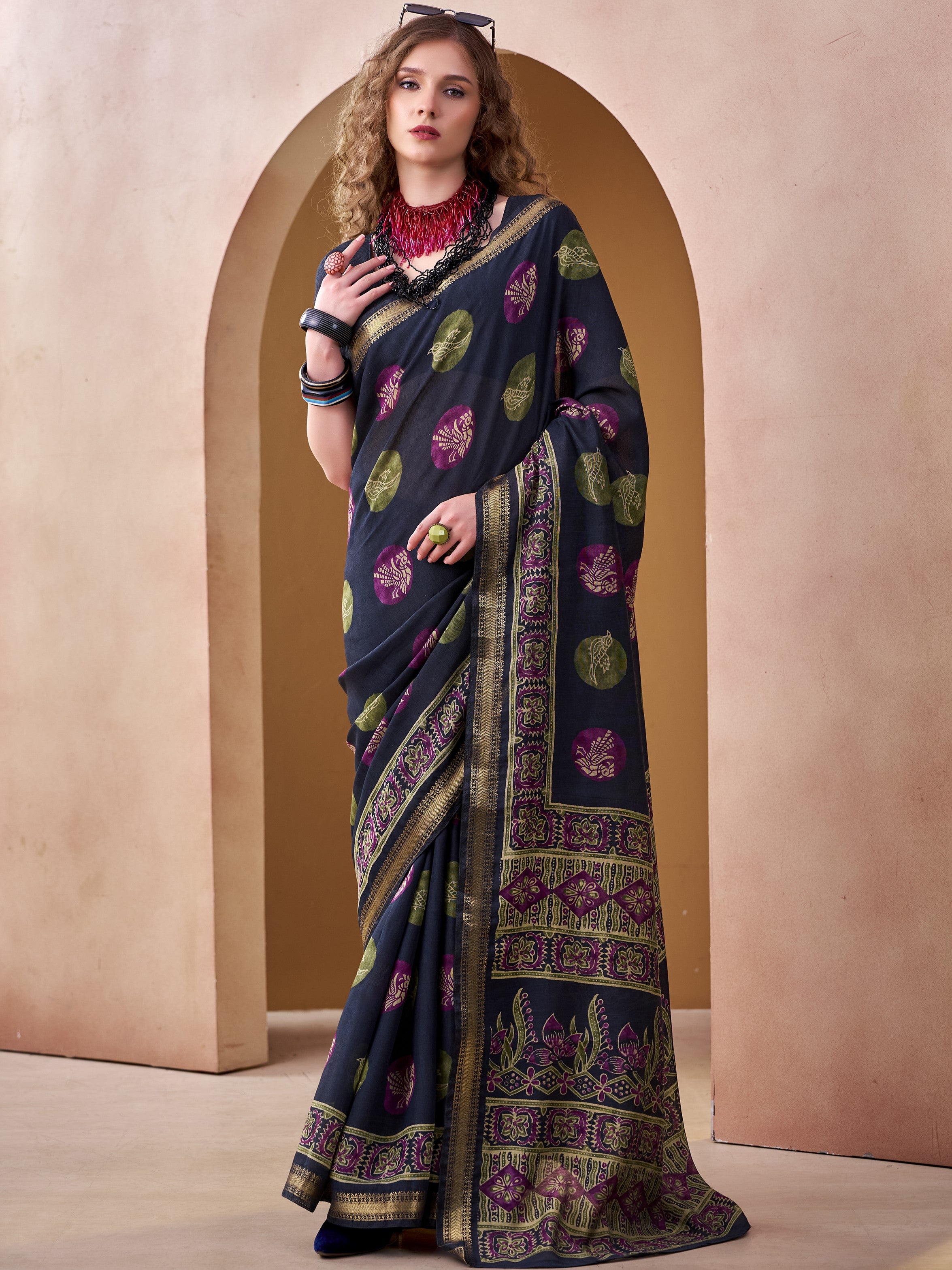 Chanderi Printed Saree