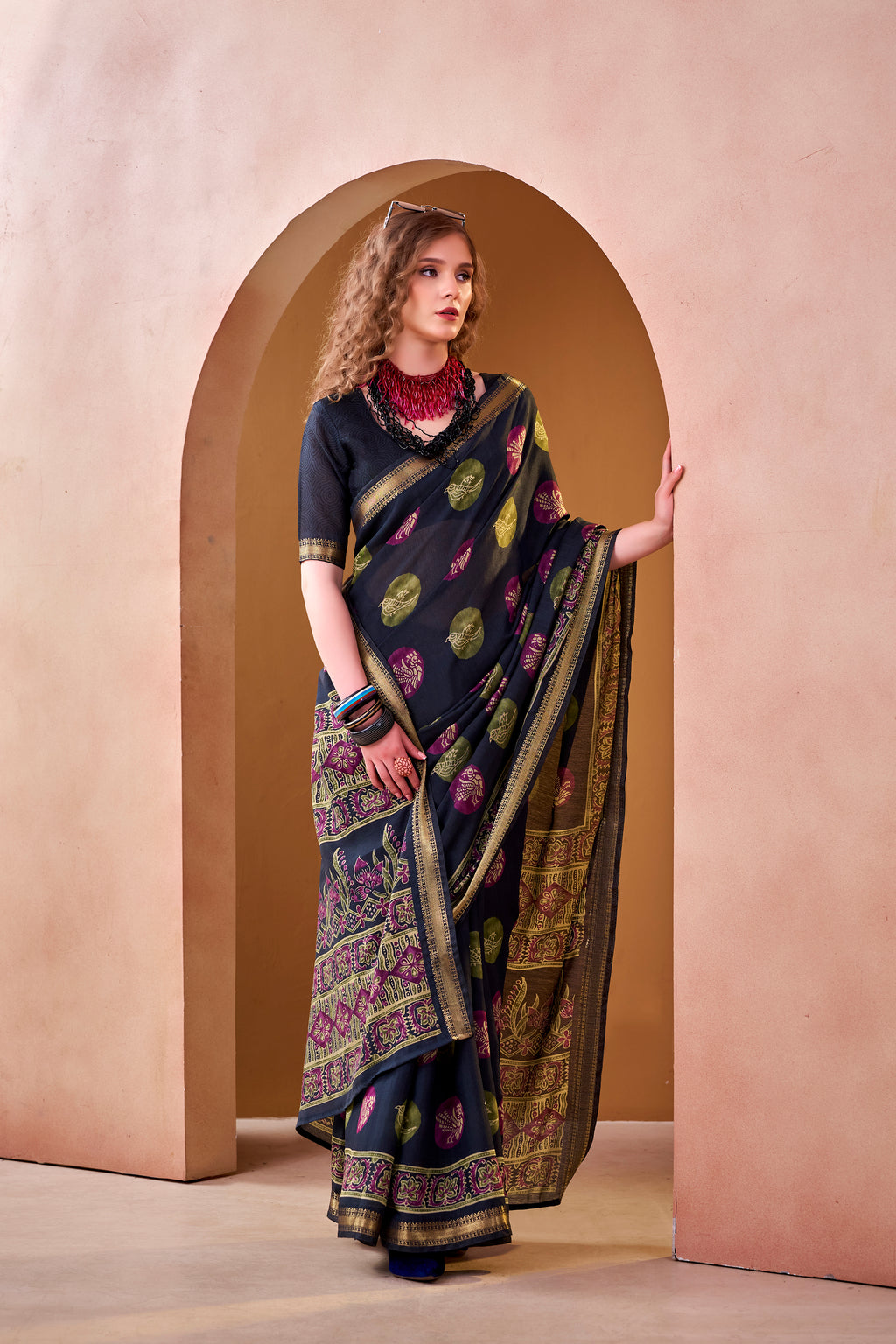 Chanderi Printed Saree
