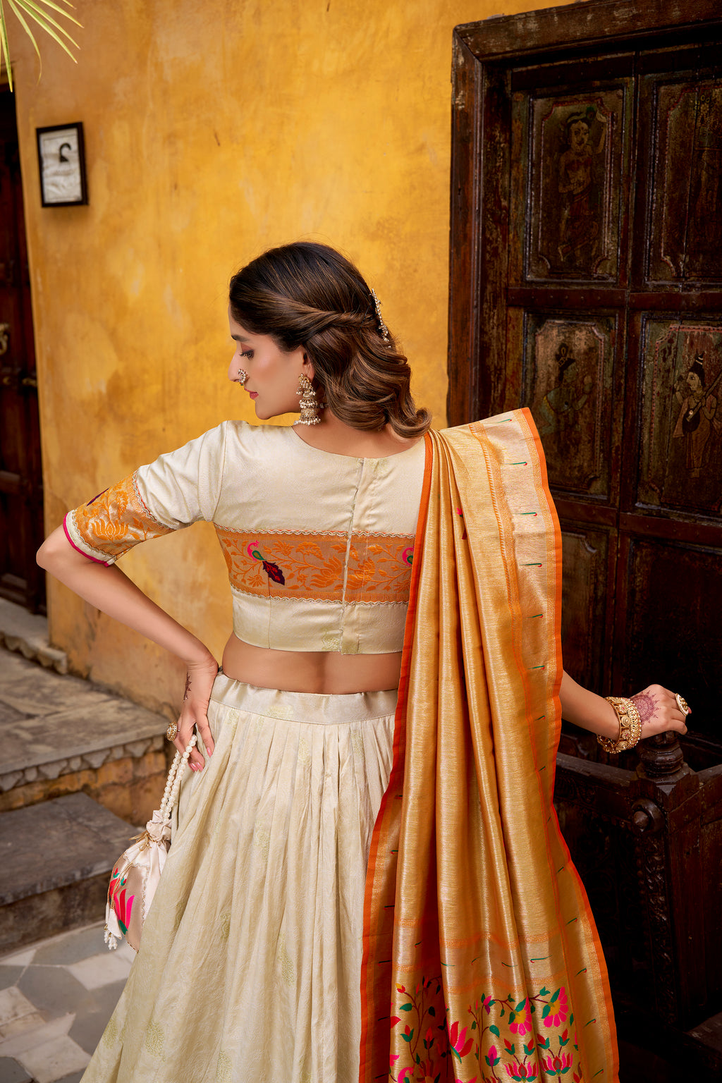 Silk Paithani Zari Weaving Lehenga With Dupatta