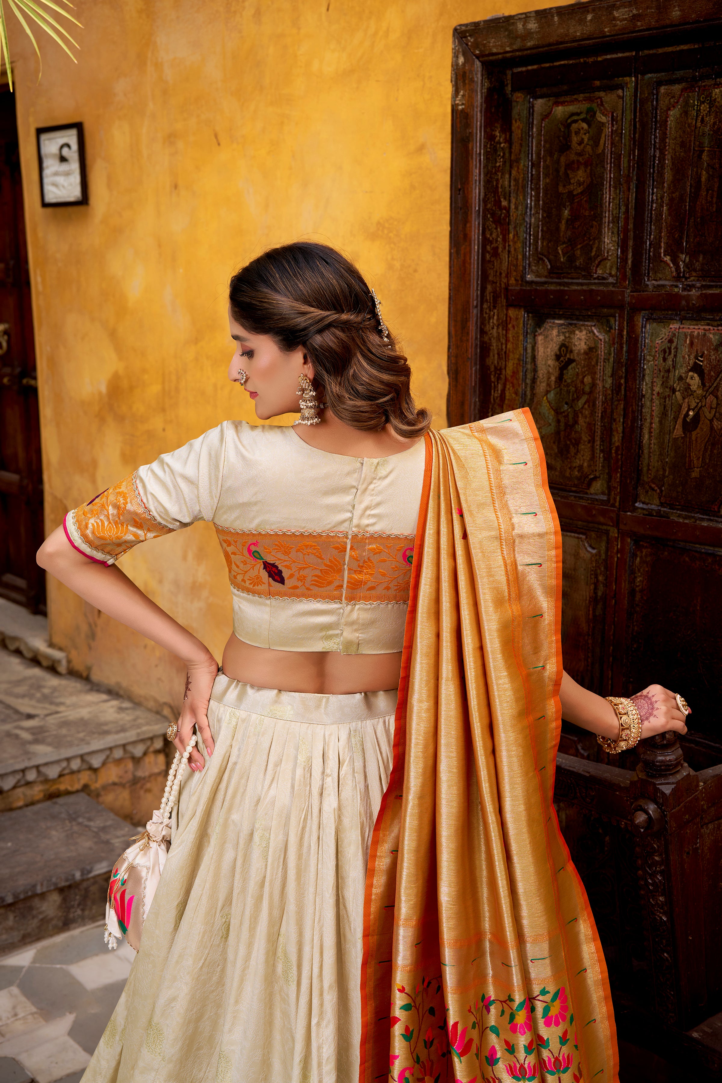 Silk Paithani Zari Weaving Lehenga With Dupatta