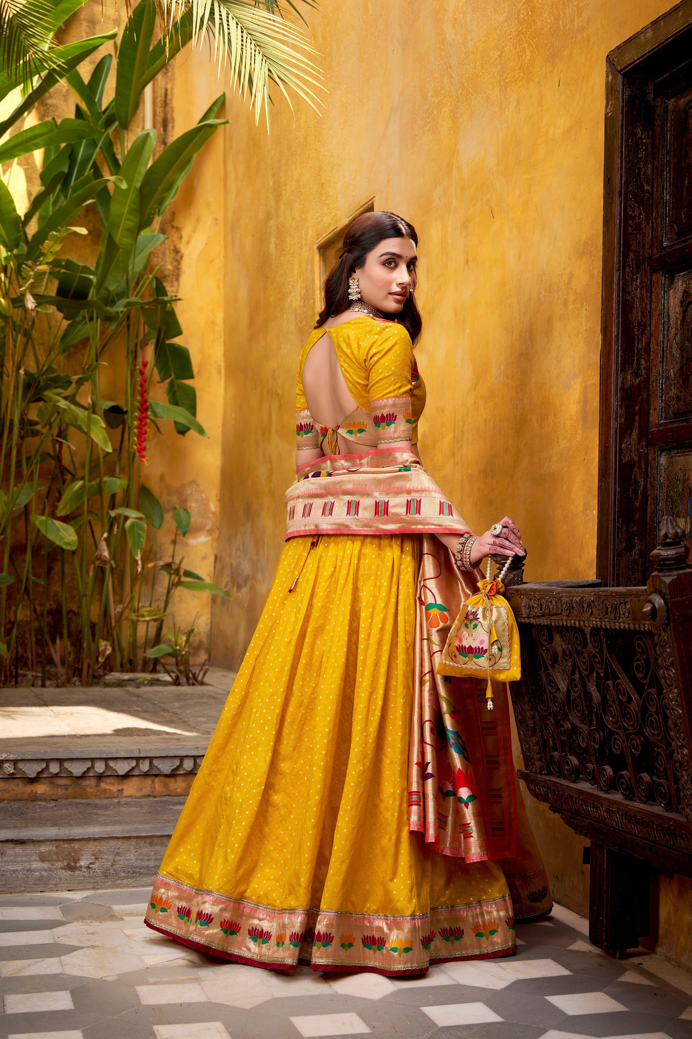 Silk Paithani Zari Weaving Lehenga With Dupatta