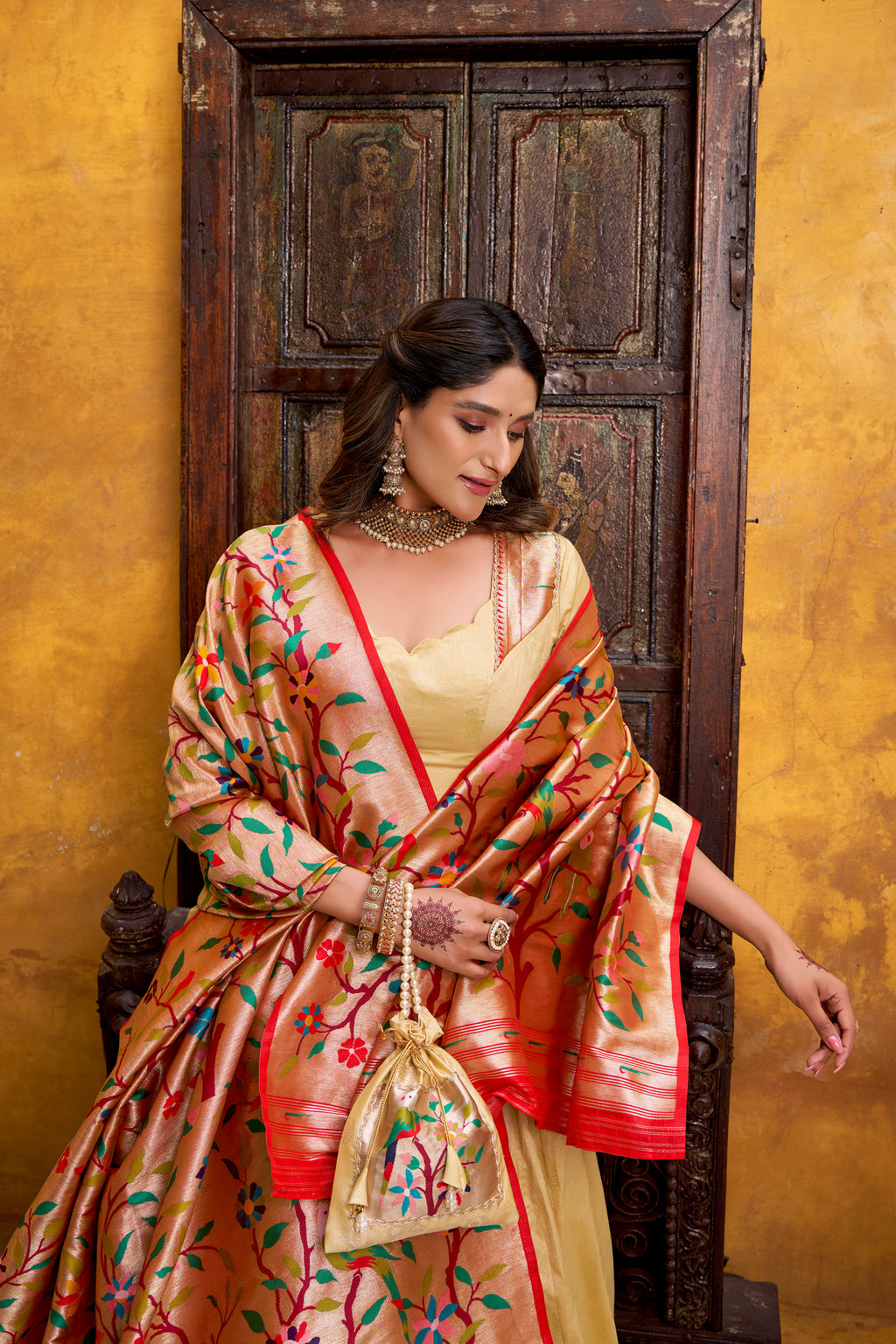 Silk Paithani Zari Weaving Lehenga With Dupatta