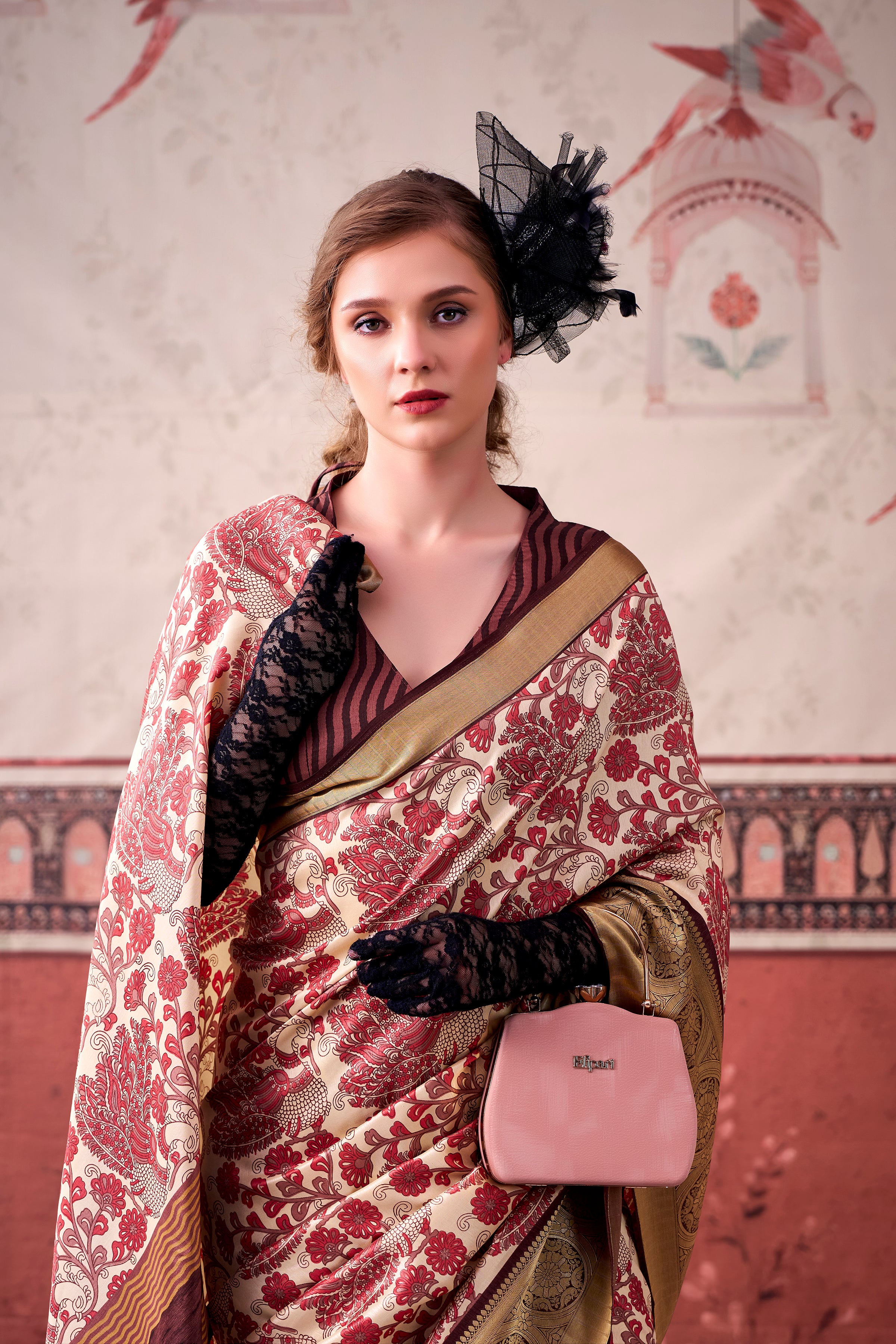 Tussar Silk Printed Saree With Viscose Border