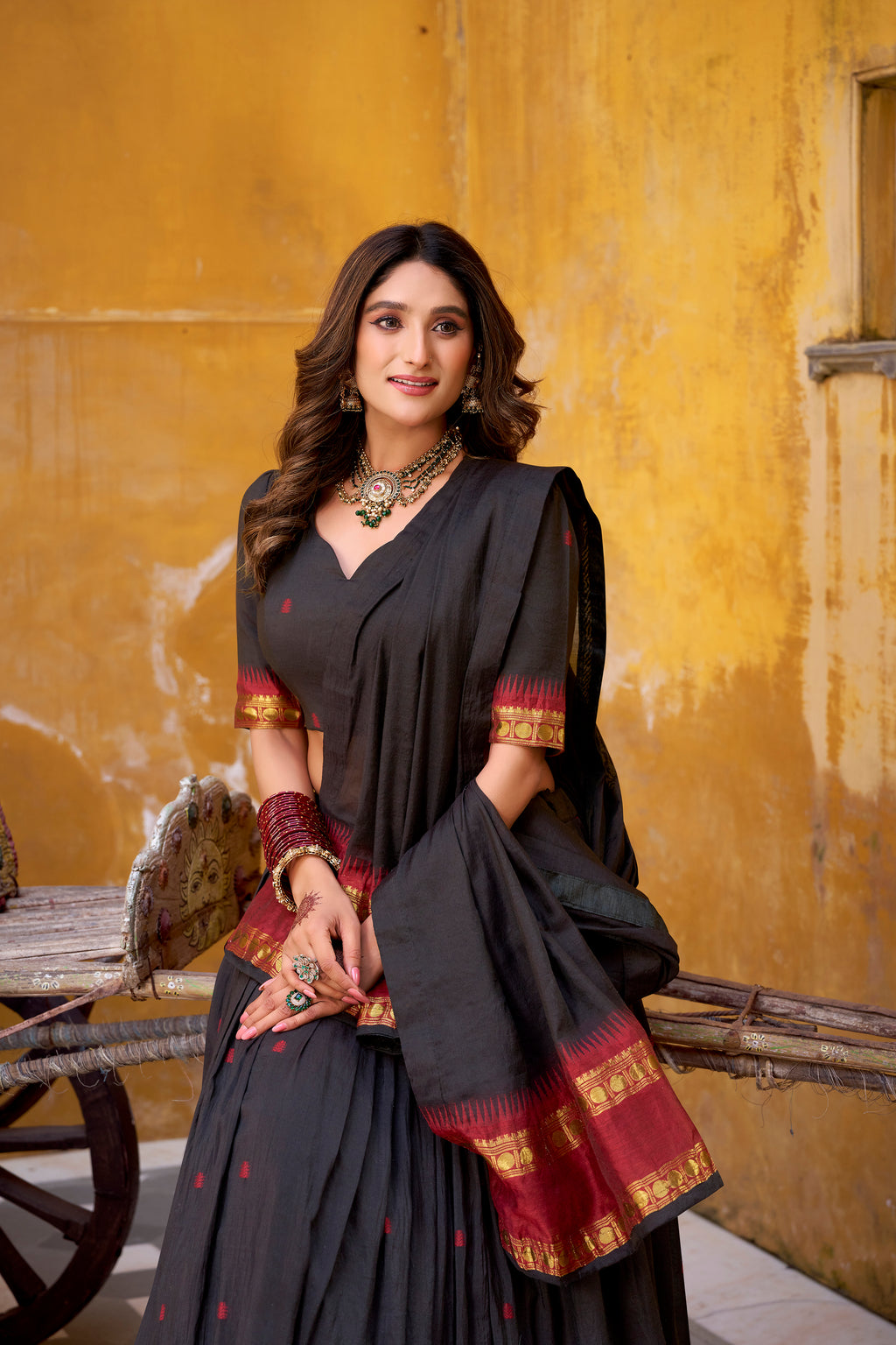 Pure Chanderi Zari Weaving Lehenga With Dupatta