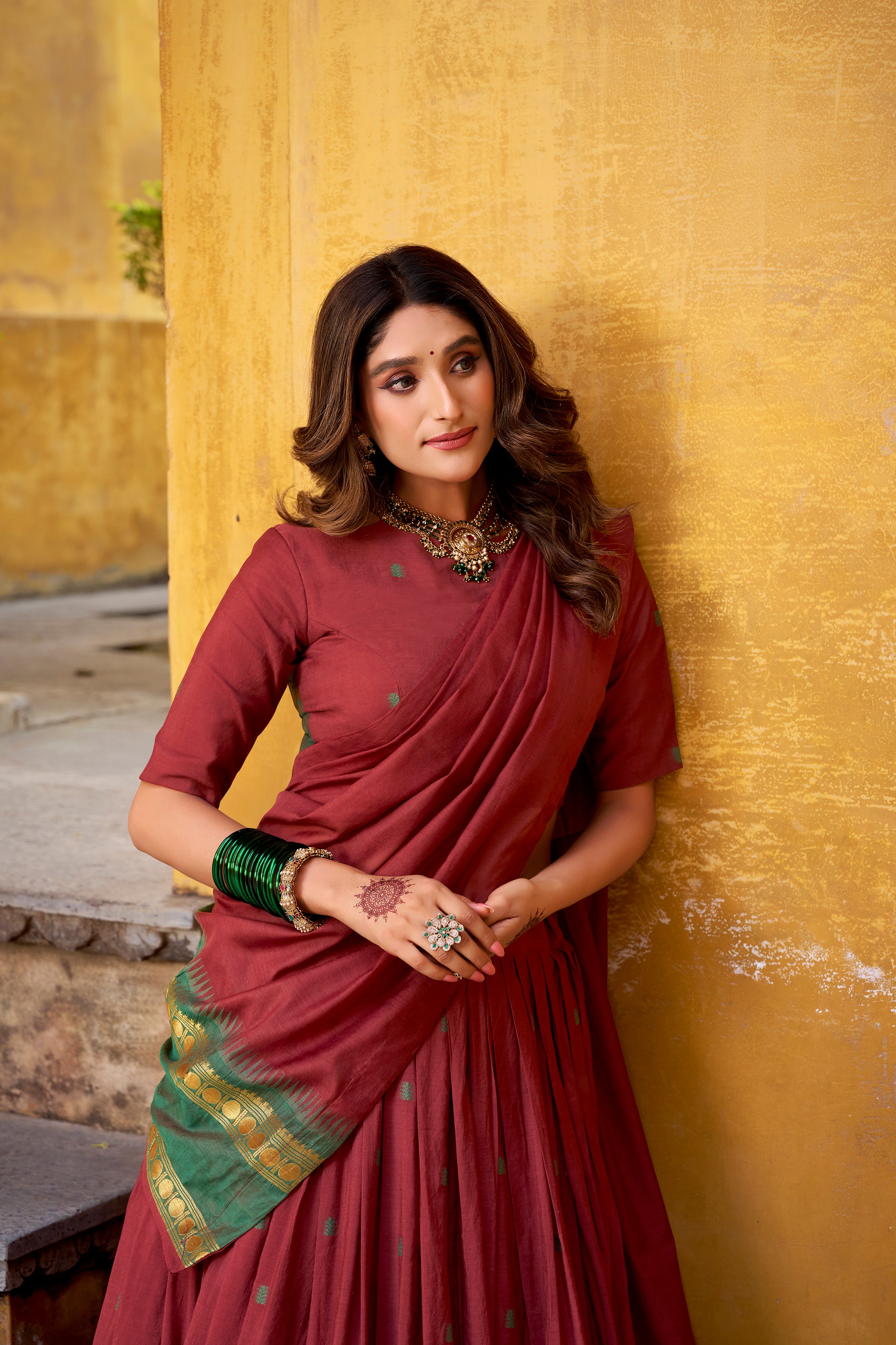 Pure Chanderi Zari Weaving Lehenga With Dupatta