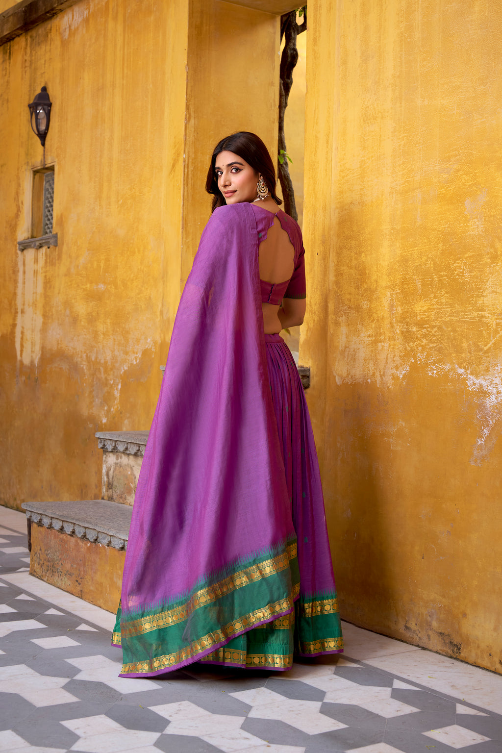 Pure Chanderi Zari Weaving Lehenga With Dupatta