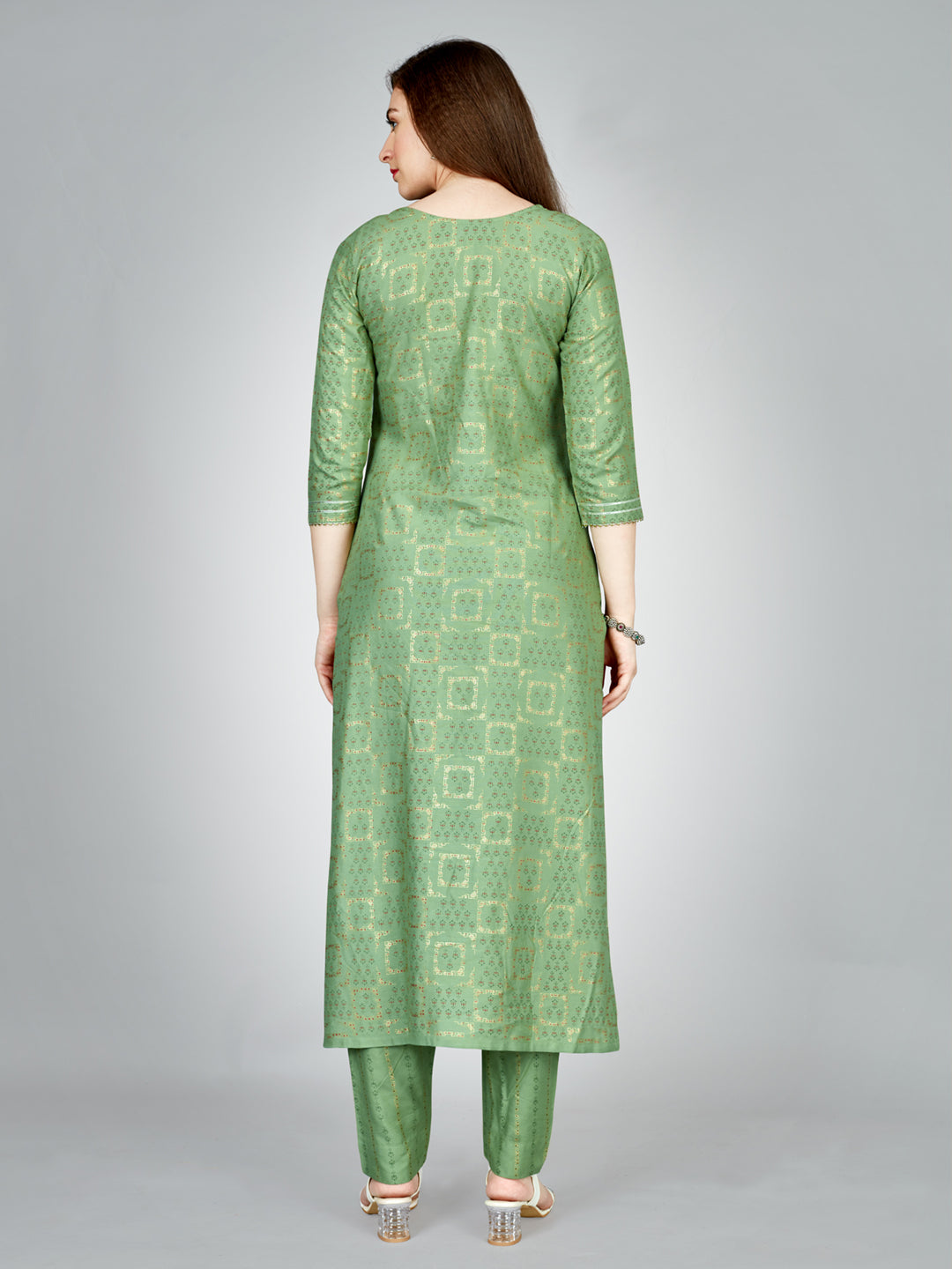 Rayon Embroidered Kurti-Pant Pair