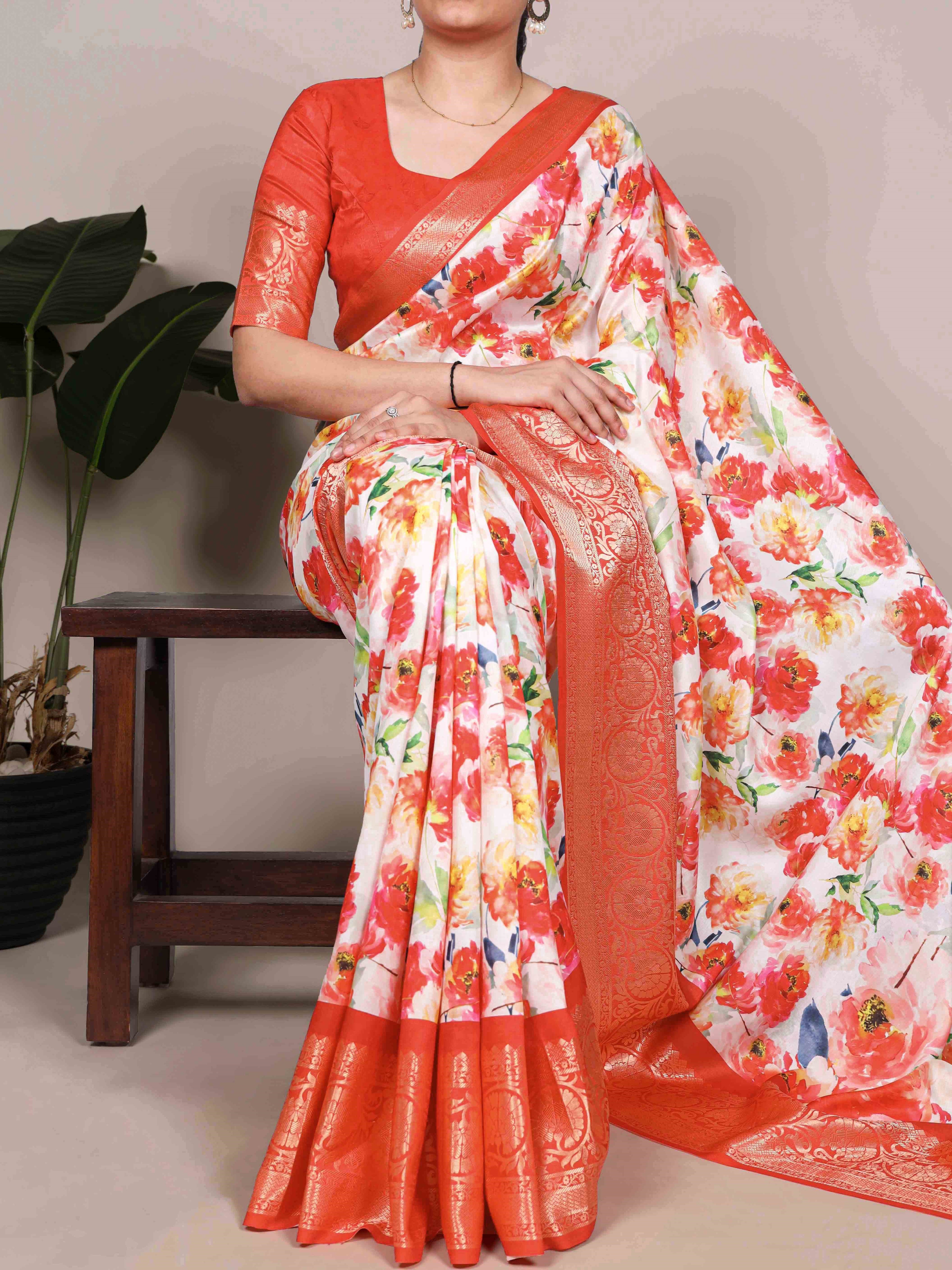 Tussar Silk Printed Saree