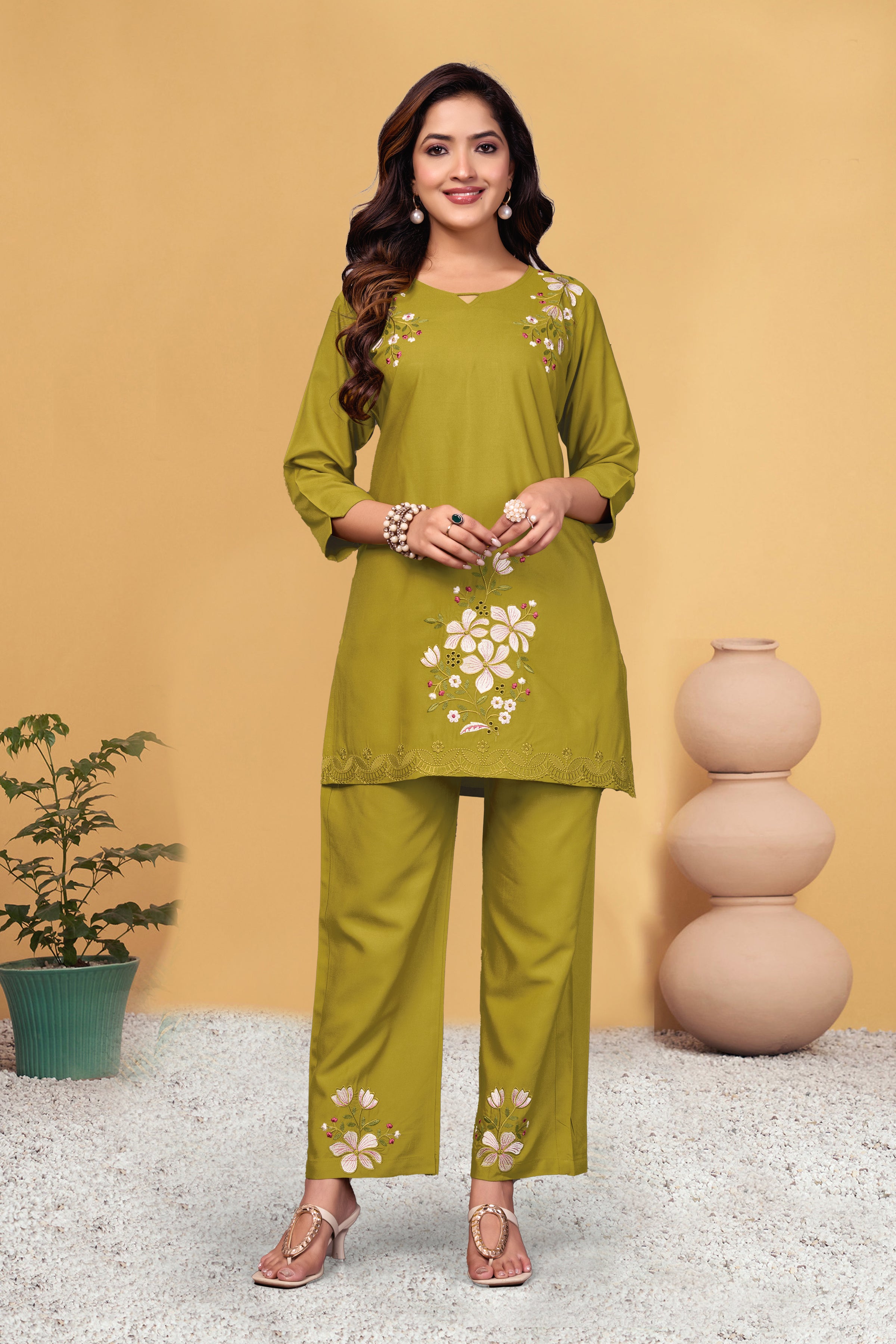 Viscose Rayon Co-ord Set For Women