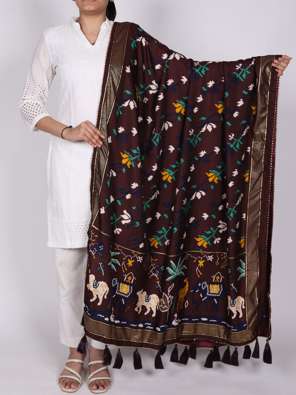 Tussar Silk Printed Dupatta