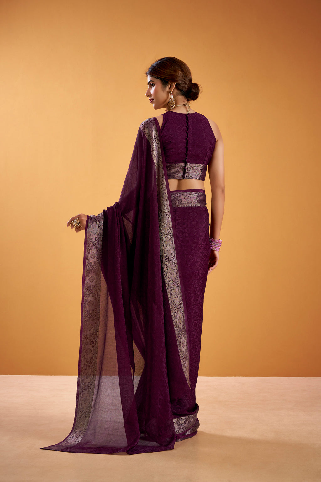 Shimmer Zari Weaving Saree