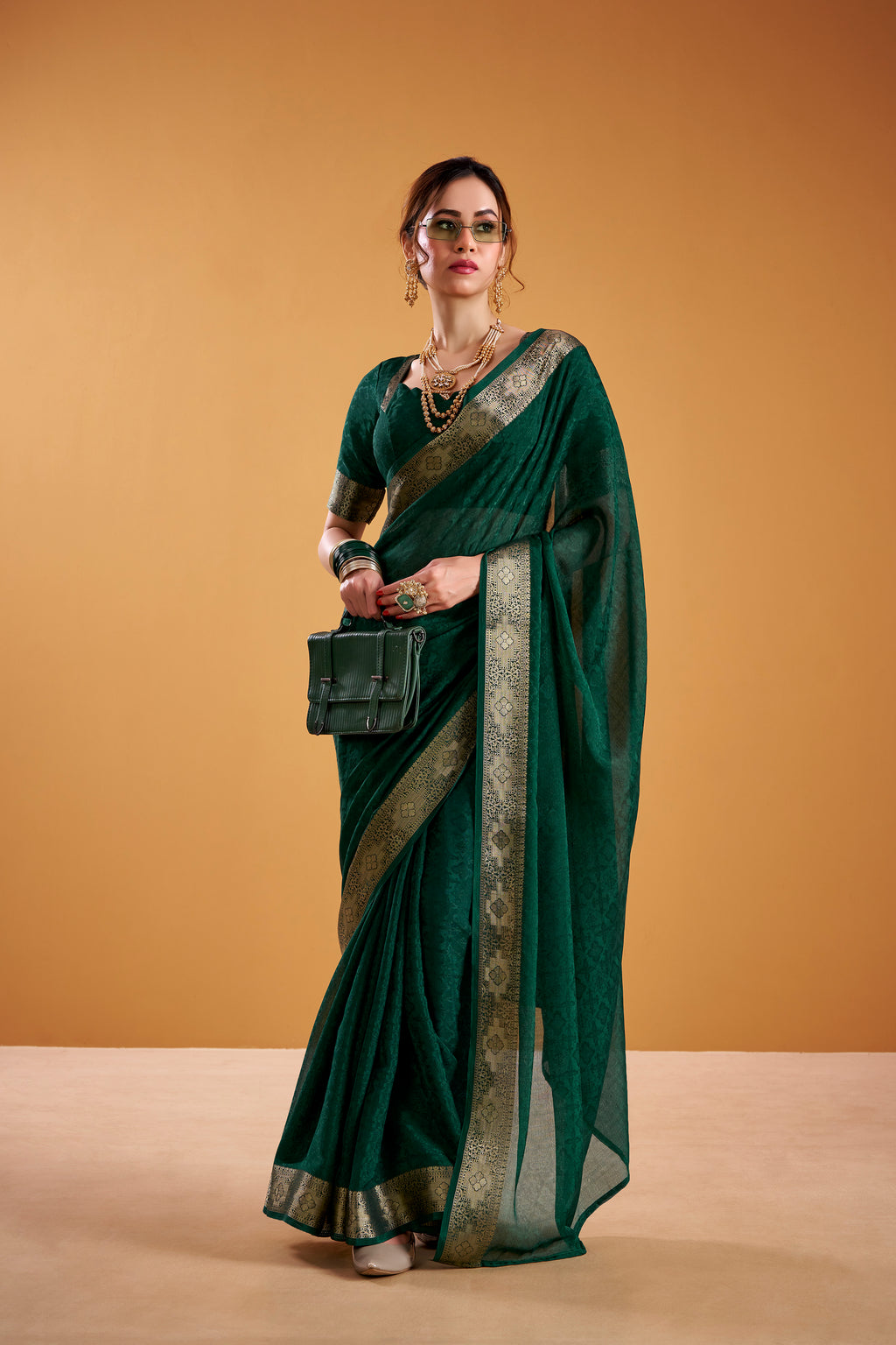 Shimmer Zari Weaving Saree
