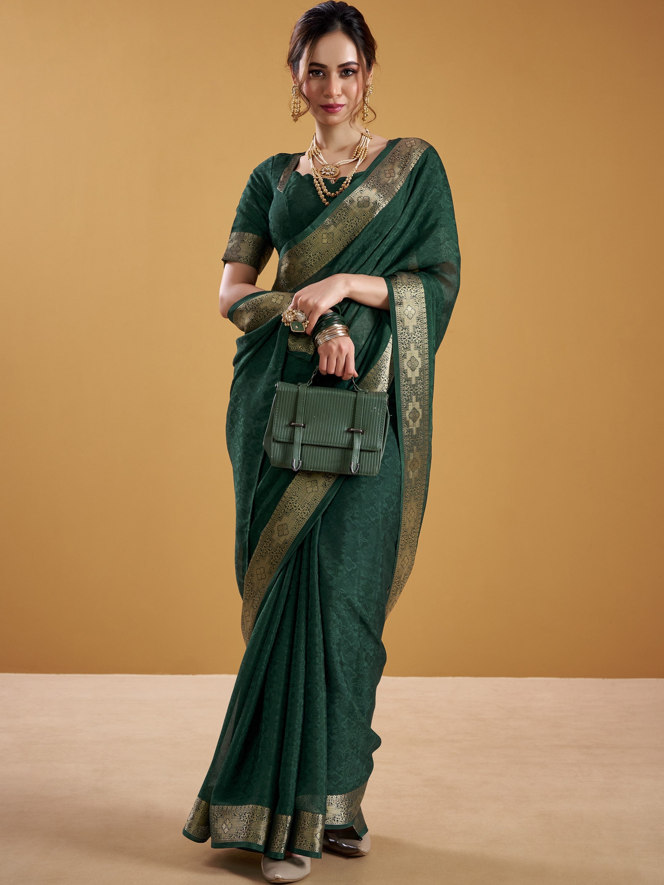 Shimmer Zari Weaving Saree