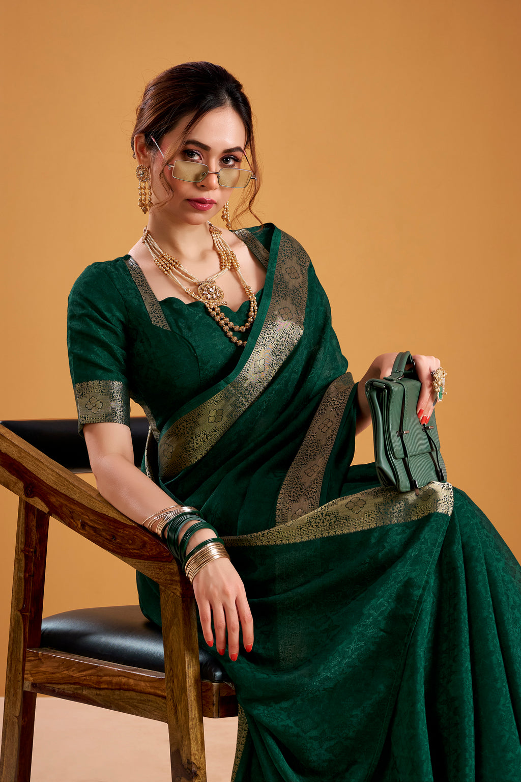 Shimmer Zari Weaving Saree