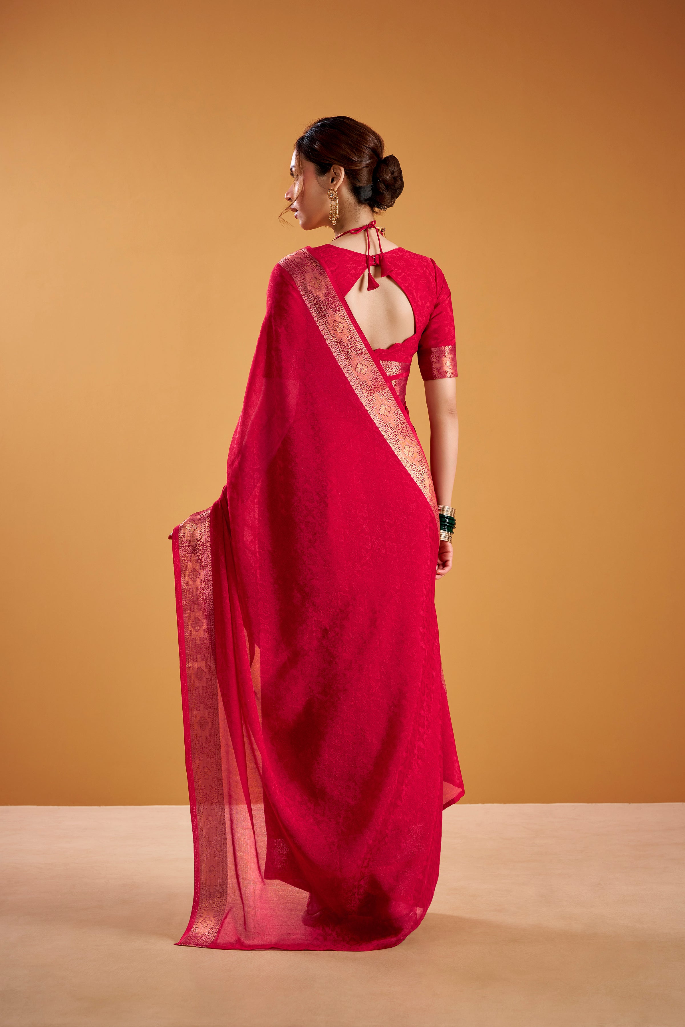 Shimmer Zari Weaving Saree