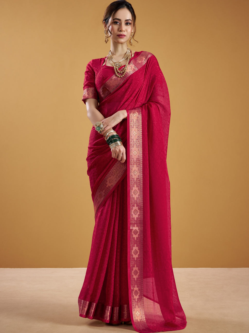 Shimmer Zari Weaving Saree