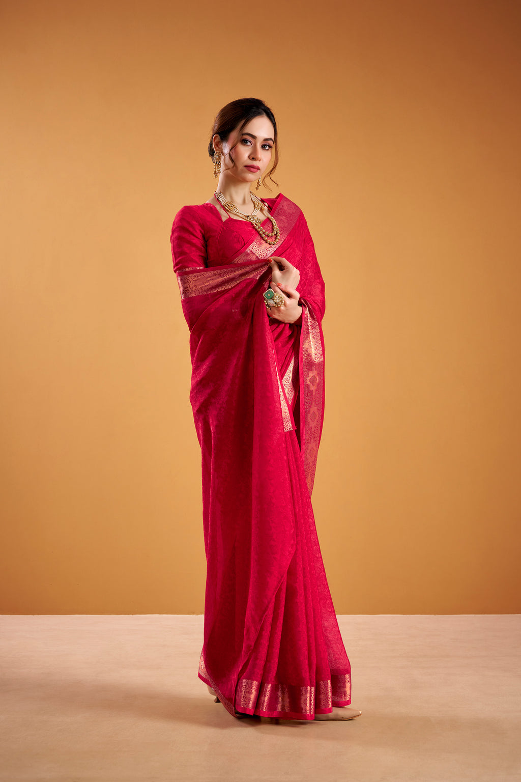 Shimmer Zari Weaving Saree