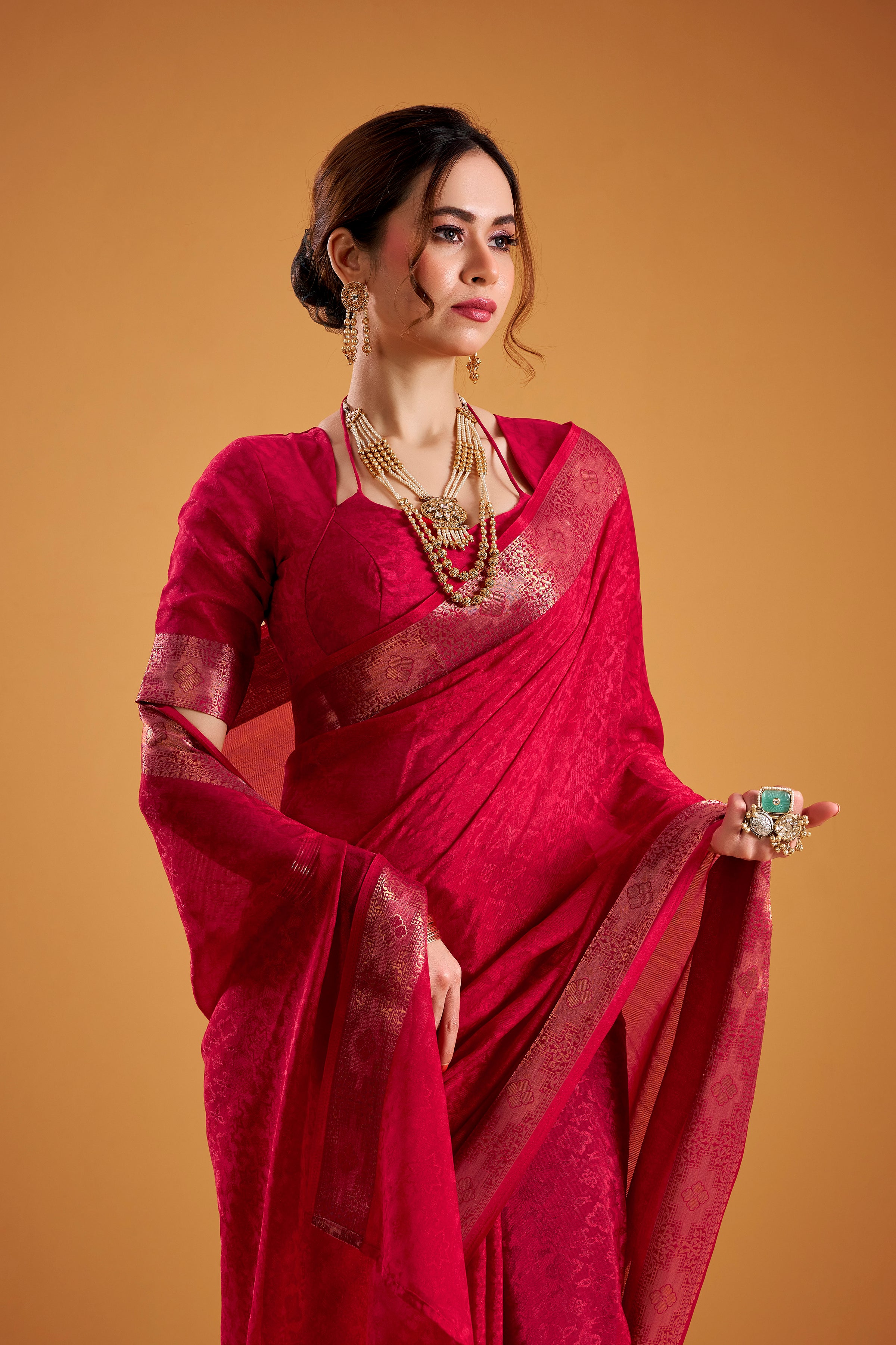 Shimmer Zari Weaving Saree