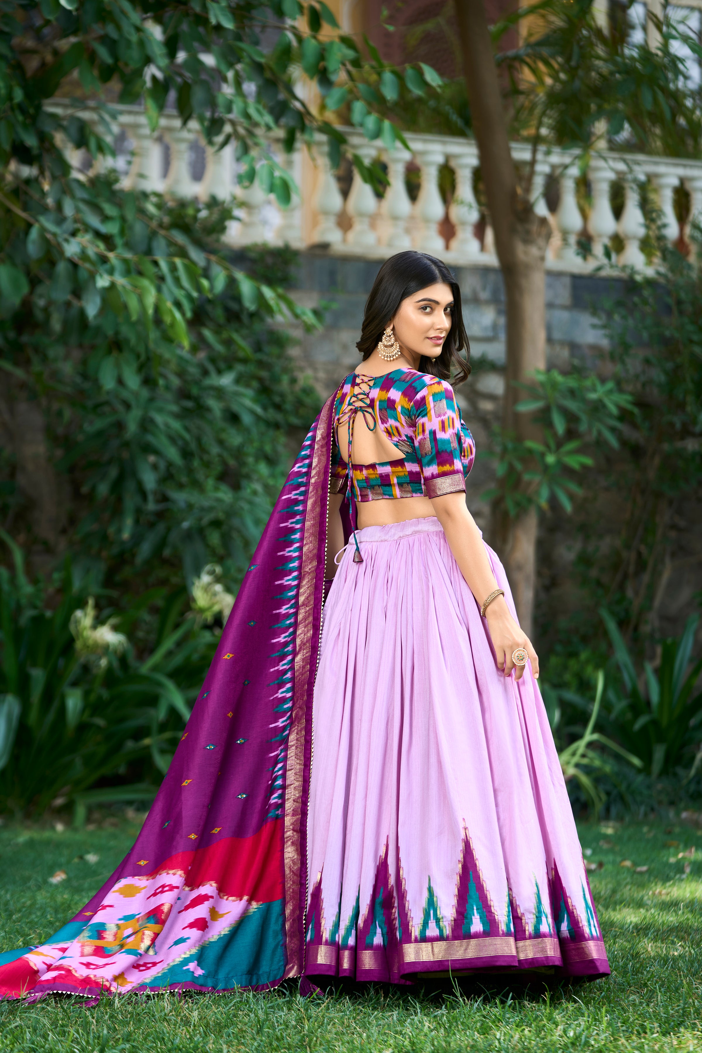 Tussar Silk Printed Lehenga For Women
