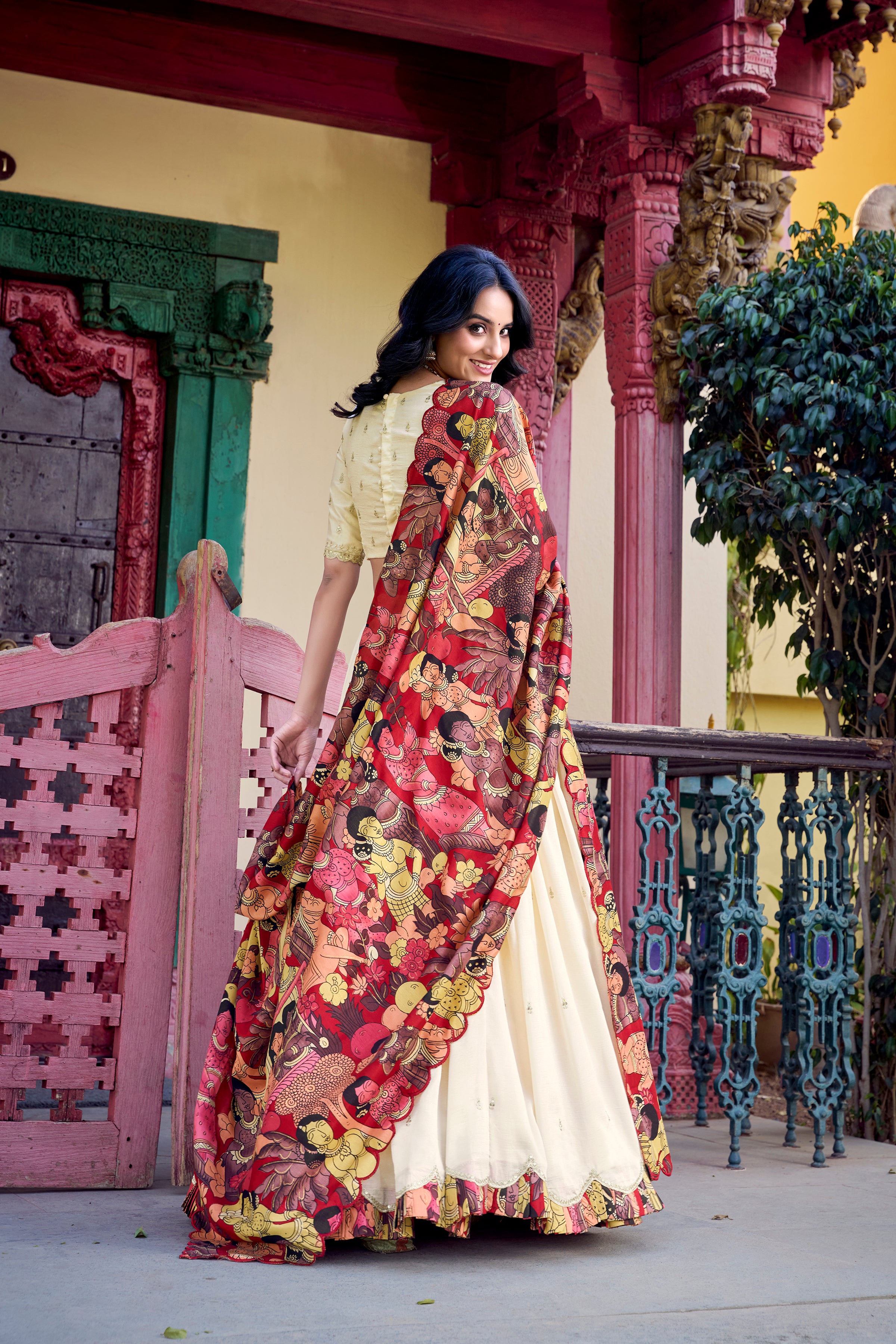 Vichitra Silk Lehenga For Women