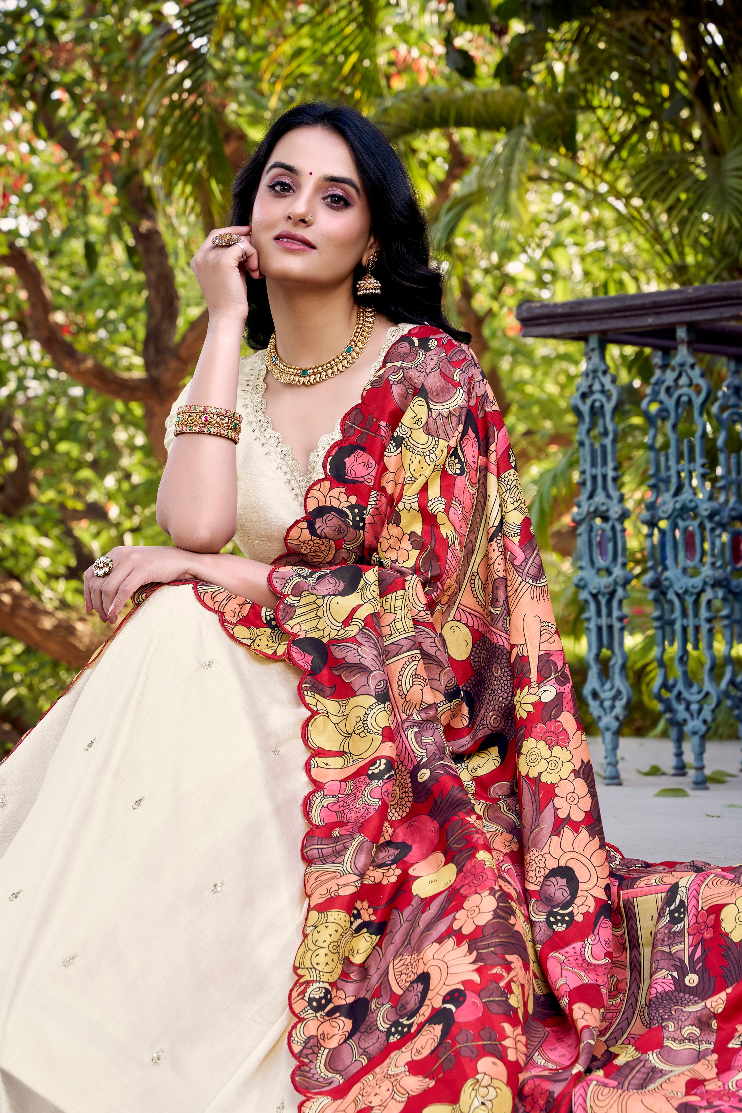 Vichitra Silk Lehenga For Women