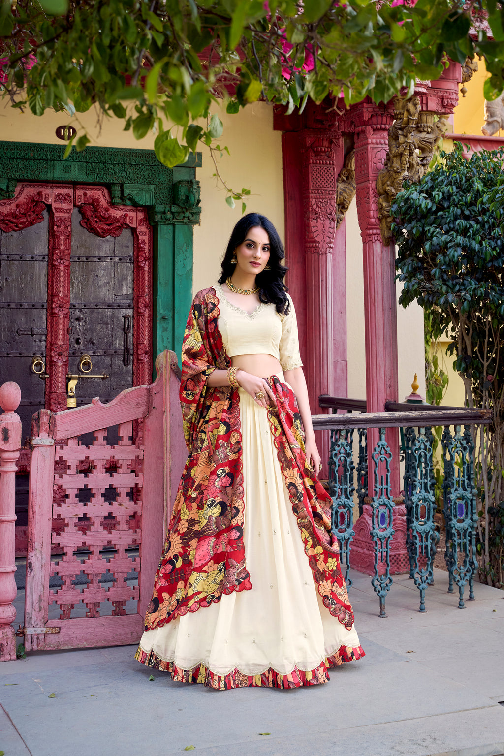 Vichitra Silk Lehenga For Women