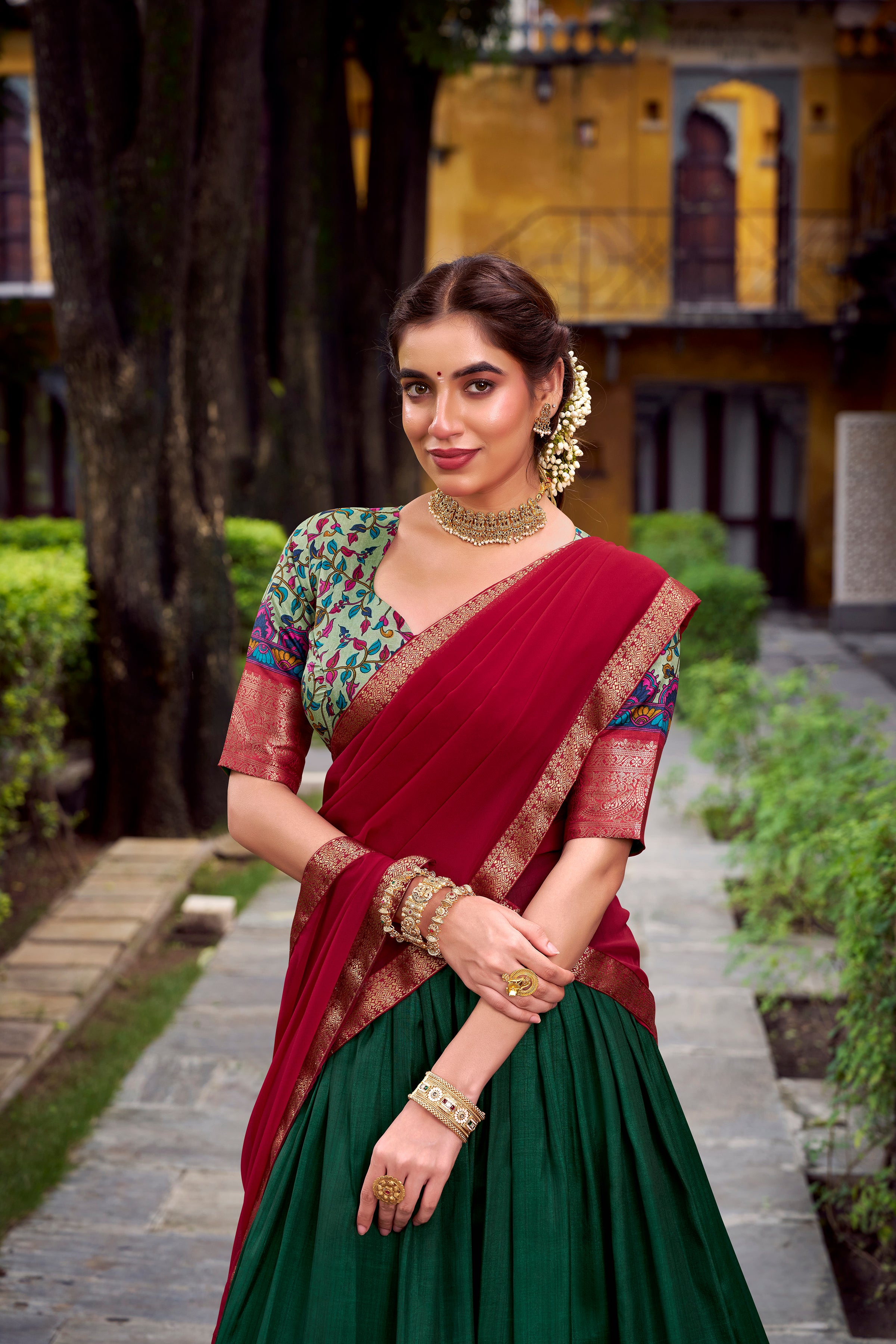 Aastha Silk Printed Lehenga For Women