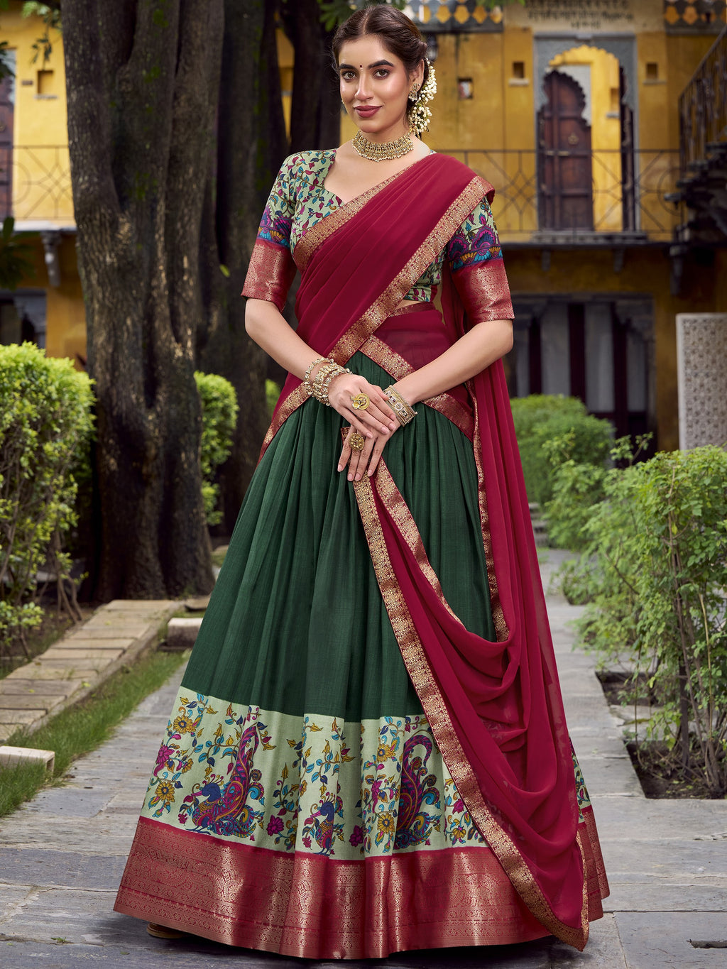 Aastha Silk Printed Lehenga For Women