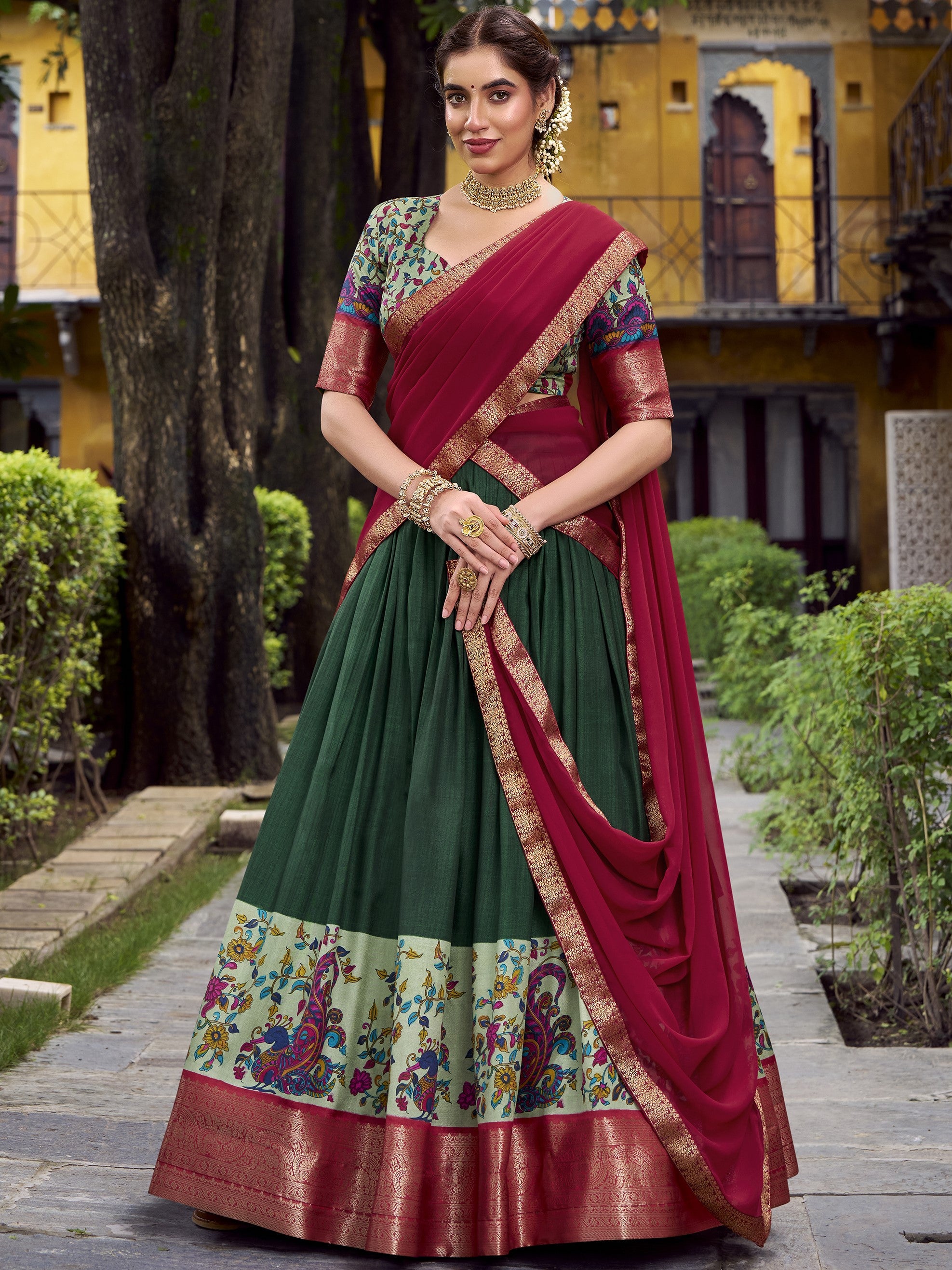 Aastha Silk Printed Lehenga For Women