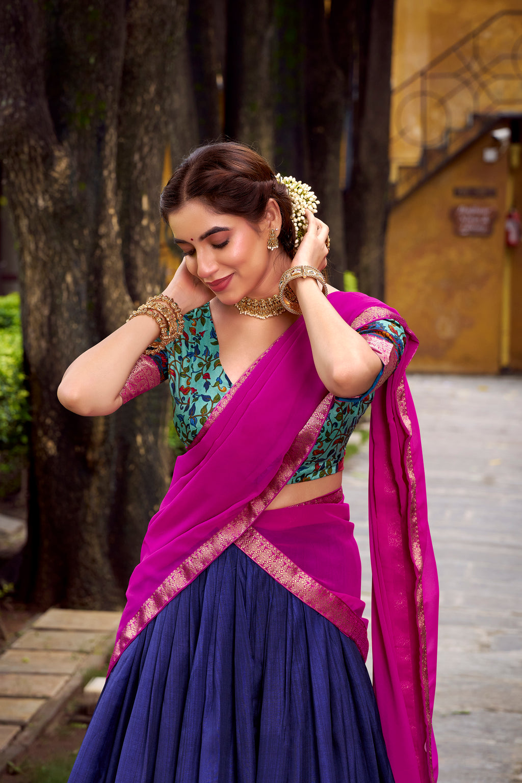 Aastha Silk Printed Lehenga For Women