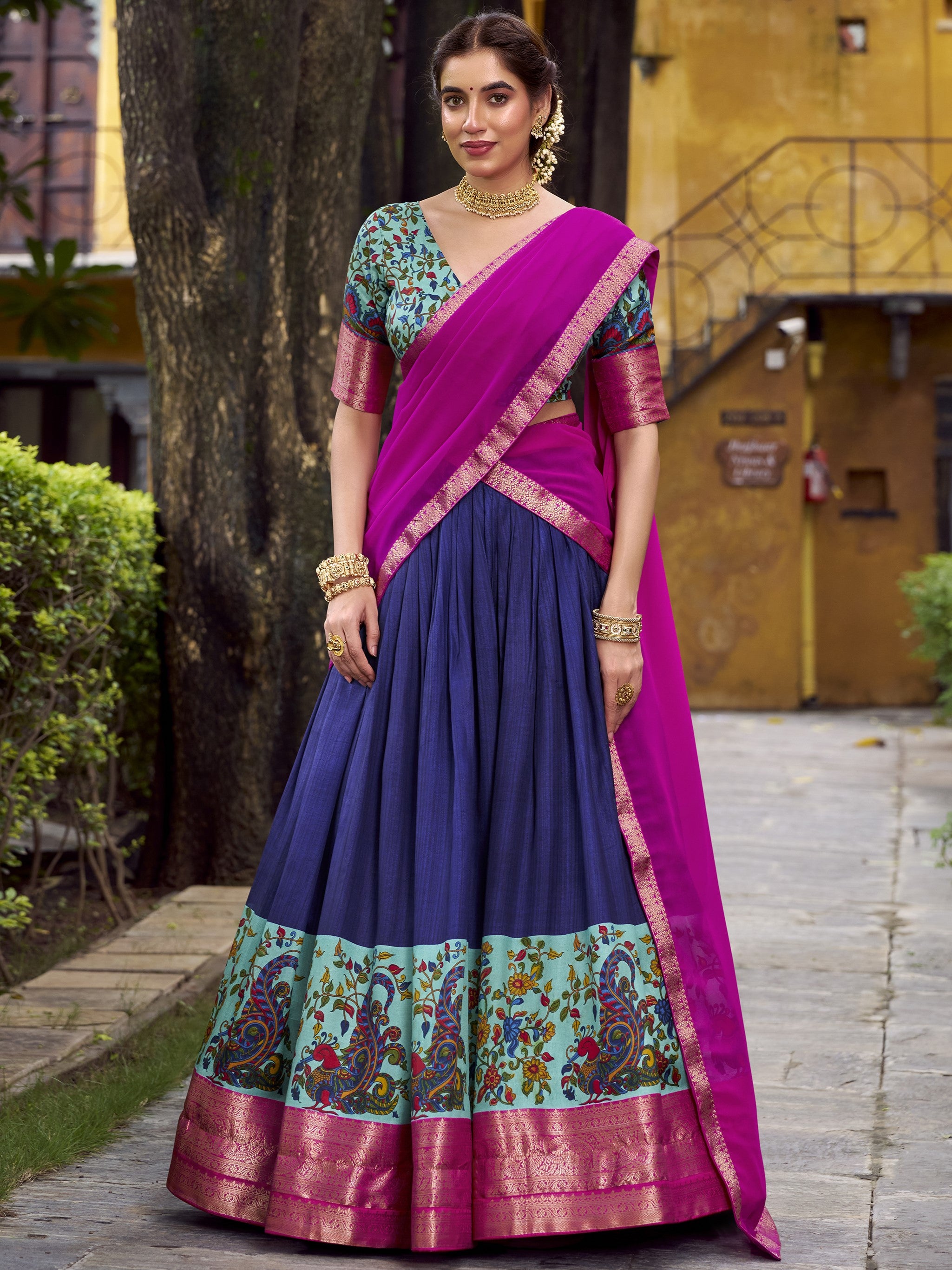 Aastha Silk Printed Lehenga For Women